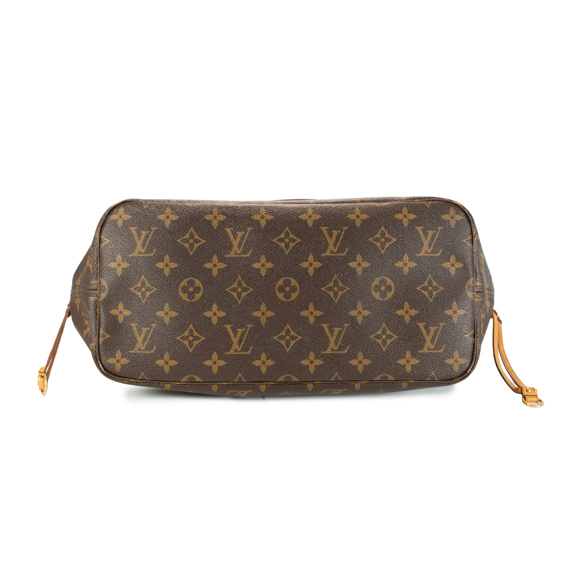Louis Vuitton Monogram Neverfull MM Leather Brown Tote Bag