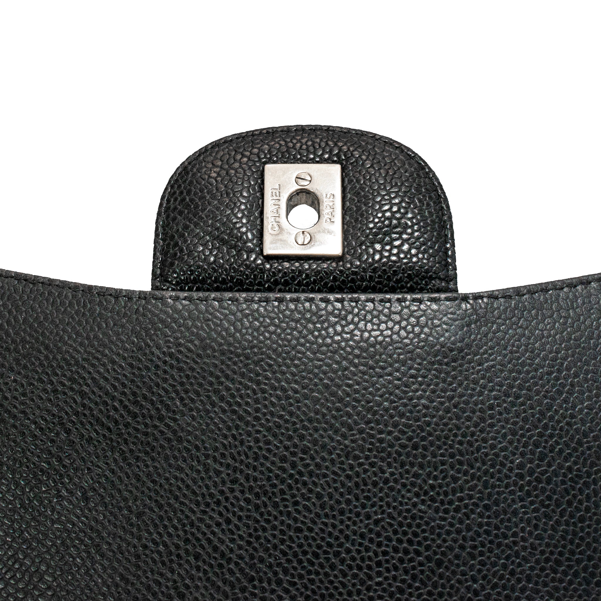 Chanel Jumbo Classic Single Flap 30CM Black Caviar Silver HW