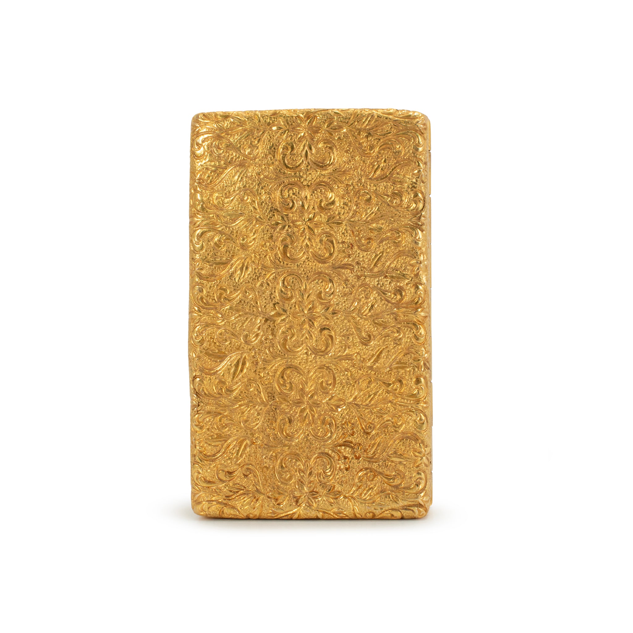 Antique Jeweled Solid 18K Gold CT Diamond Sapphire Ruby Emerald Filigree Box