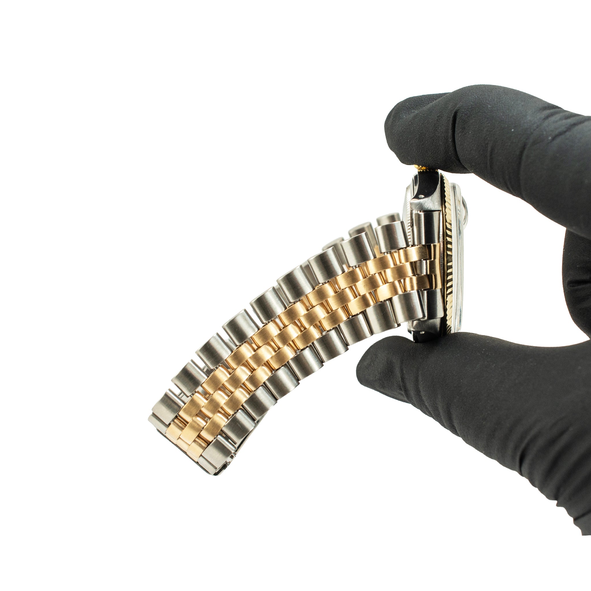 Rolex Datejust 36MM 1601 Silver Dial Fluted Jubilee Yellow Gold Steel Watch