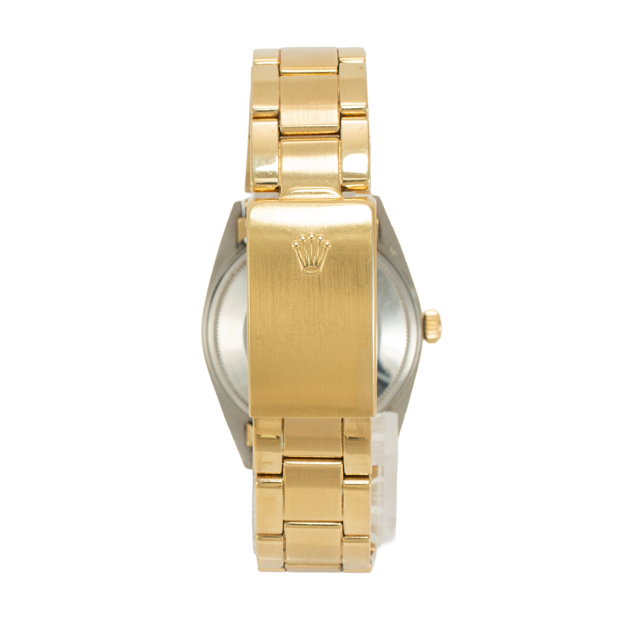 Vintage Rolex Oyster Perpetual Date 34MM 15505 Door Stop Gold Plated Steel Watch