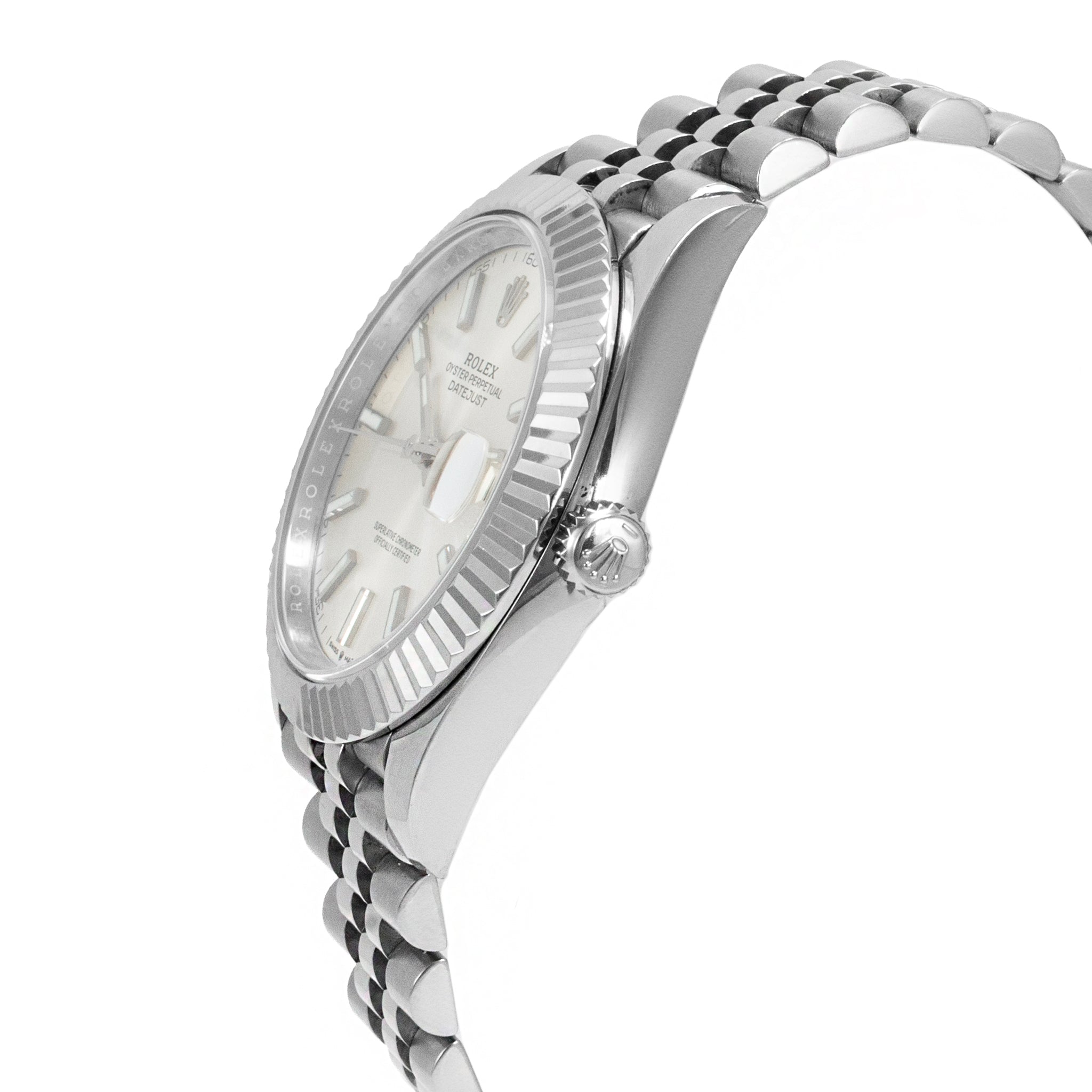 Rolex Datejust 41MM 126334 Silver Stick Fluted Jubilee Stainless Steel Watch