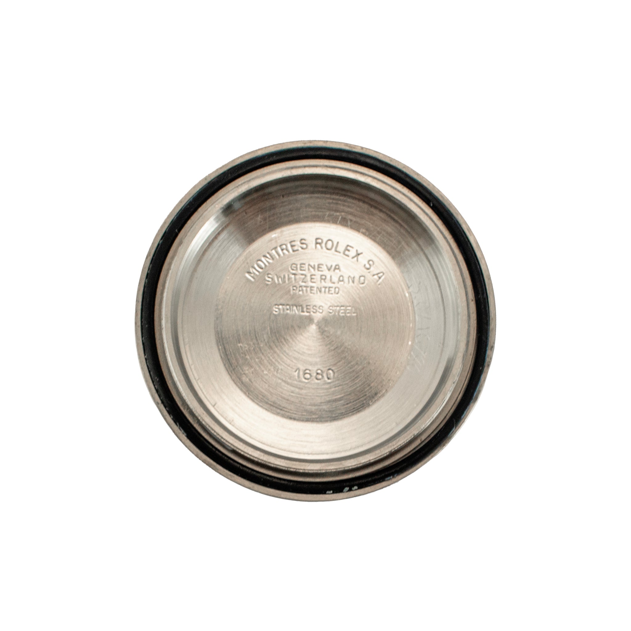 Vintage Rolex Submariner Date 40MM 1680 Brown Buttery Yellow Lume Steel Watch