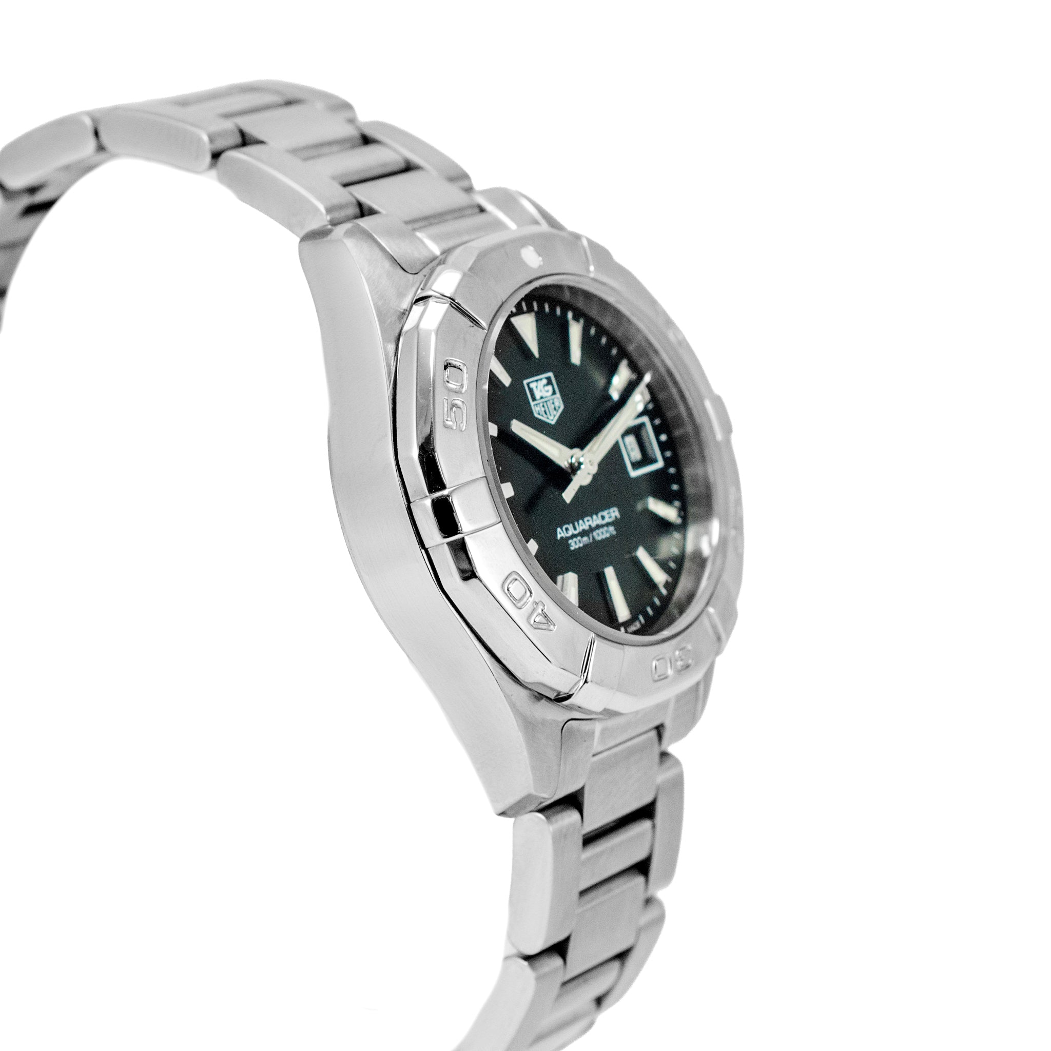 Ladies Tag Heuer Aquaracer 27MM way1410.ba0920 Black Dial Steel Quartz Watch