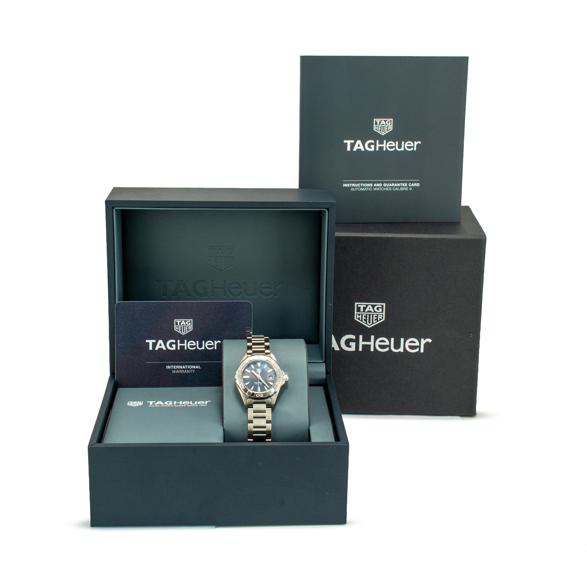 Ladies Tag Heuer Aquaracer 27MM way1410.ba0920 Black Dial Steel Quartz Watch