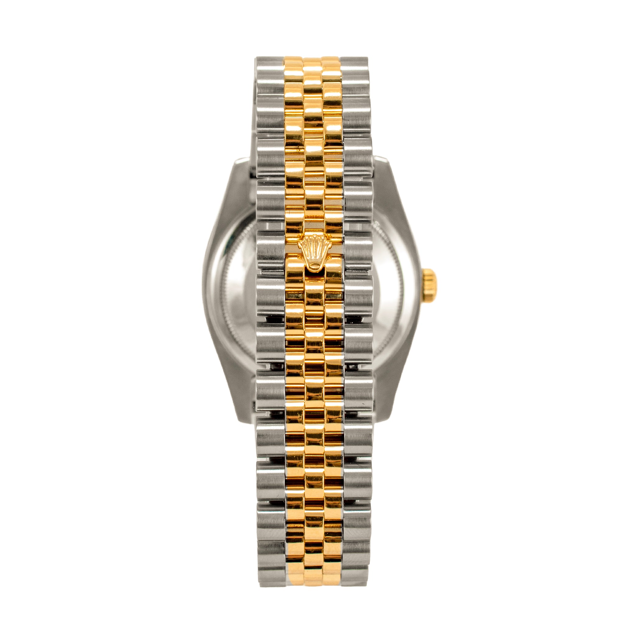 Ladies Rolex Datejust 36MM 116233 Jubilee Diamond Dial Fluted Gold Steel Watch