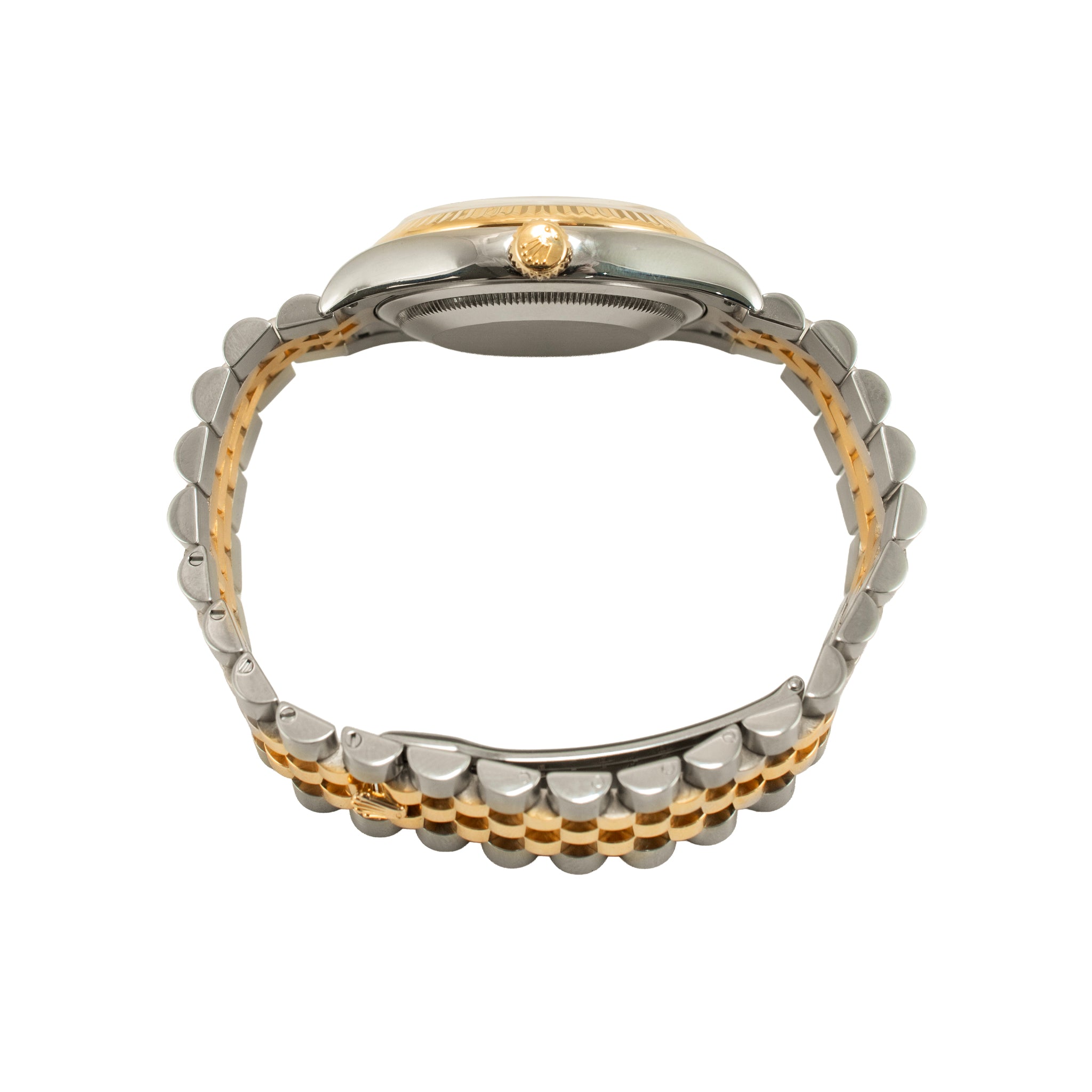 Ladies Rolex Datejust 36MM 116233 Jubilee Diamond Dial Fluted Gold Steel Watch