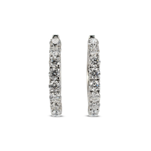 Diamond Stud Earrings 14K Gold Modern | DJP Jewelers display picture 1