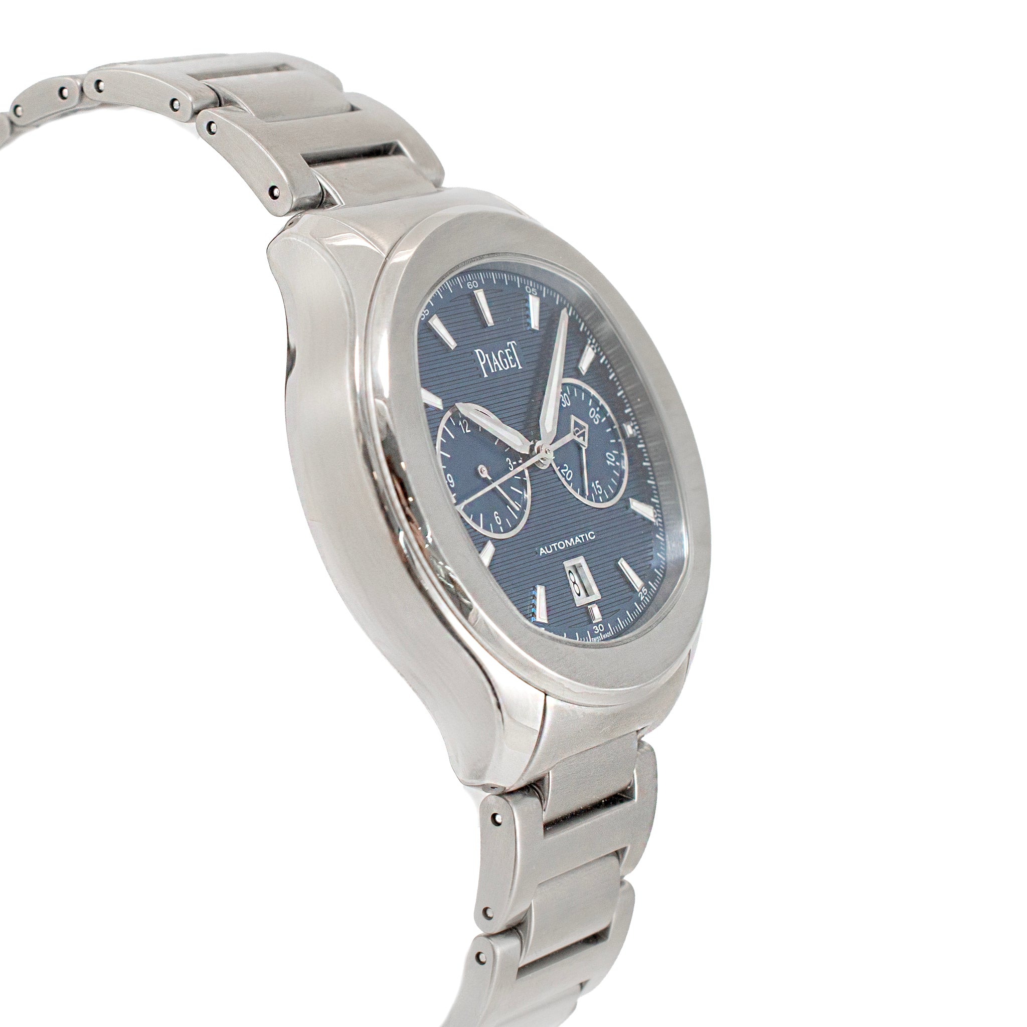 Piaget Polo S Chronograph 42MM g0a41006 Blue Dial Stainless Steel Watch