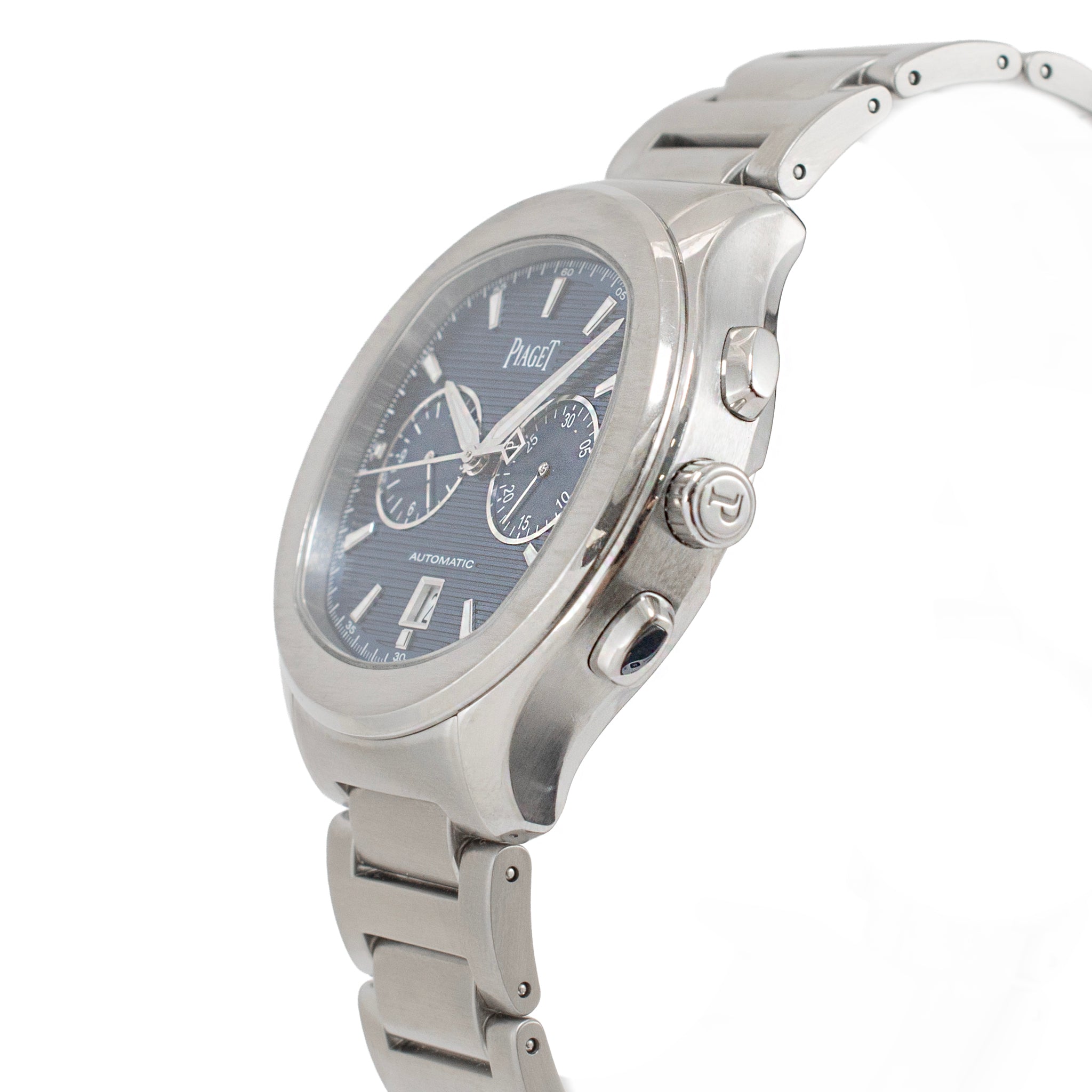 Piaget Polo S Chronograph 42MM g0a41006 Blue Dial Stainless Steel Watch
