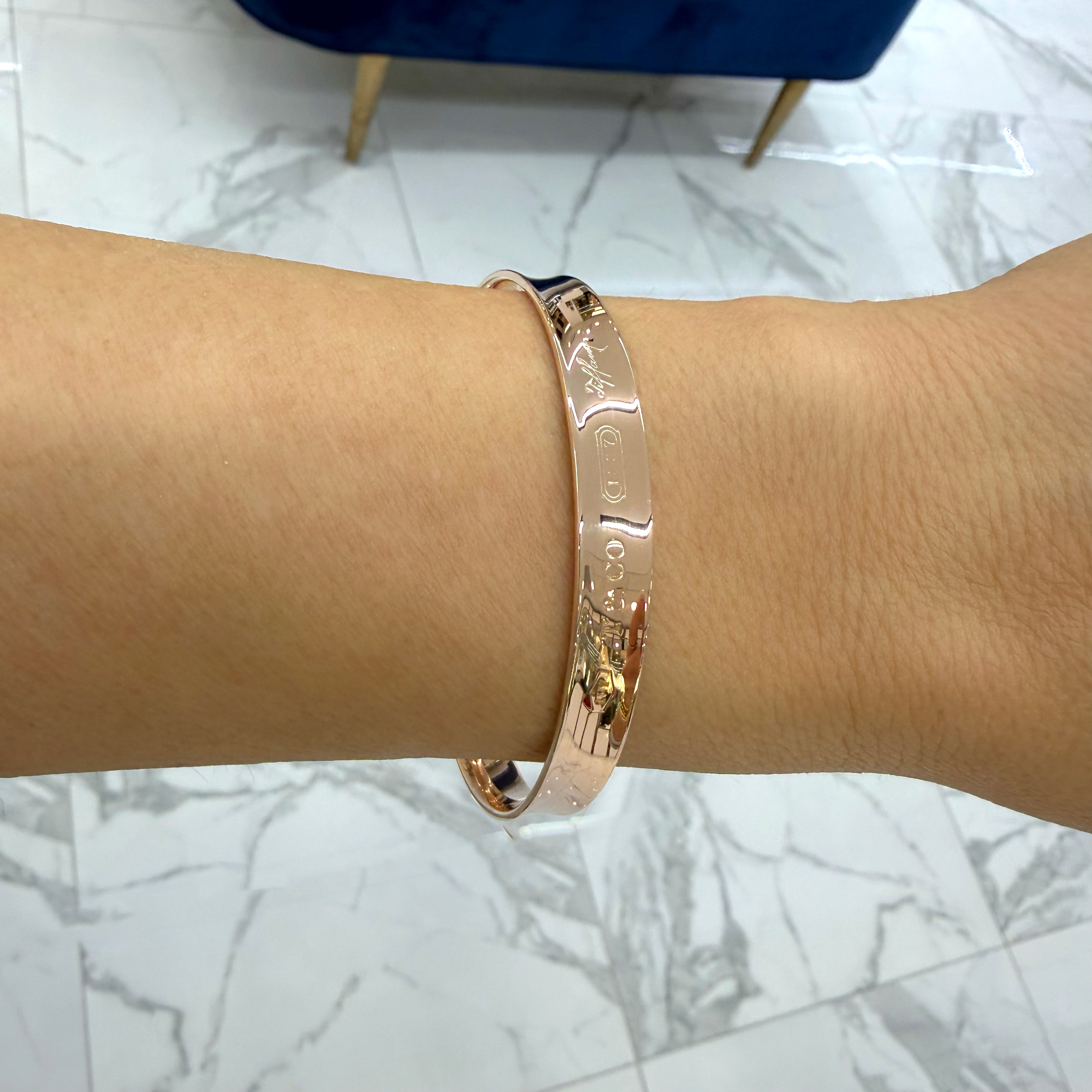 Tiffany & Co 1837 Rubedo Metal Polished Bangle Bracelet