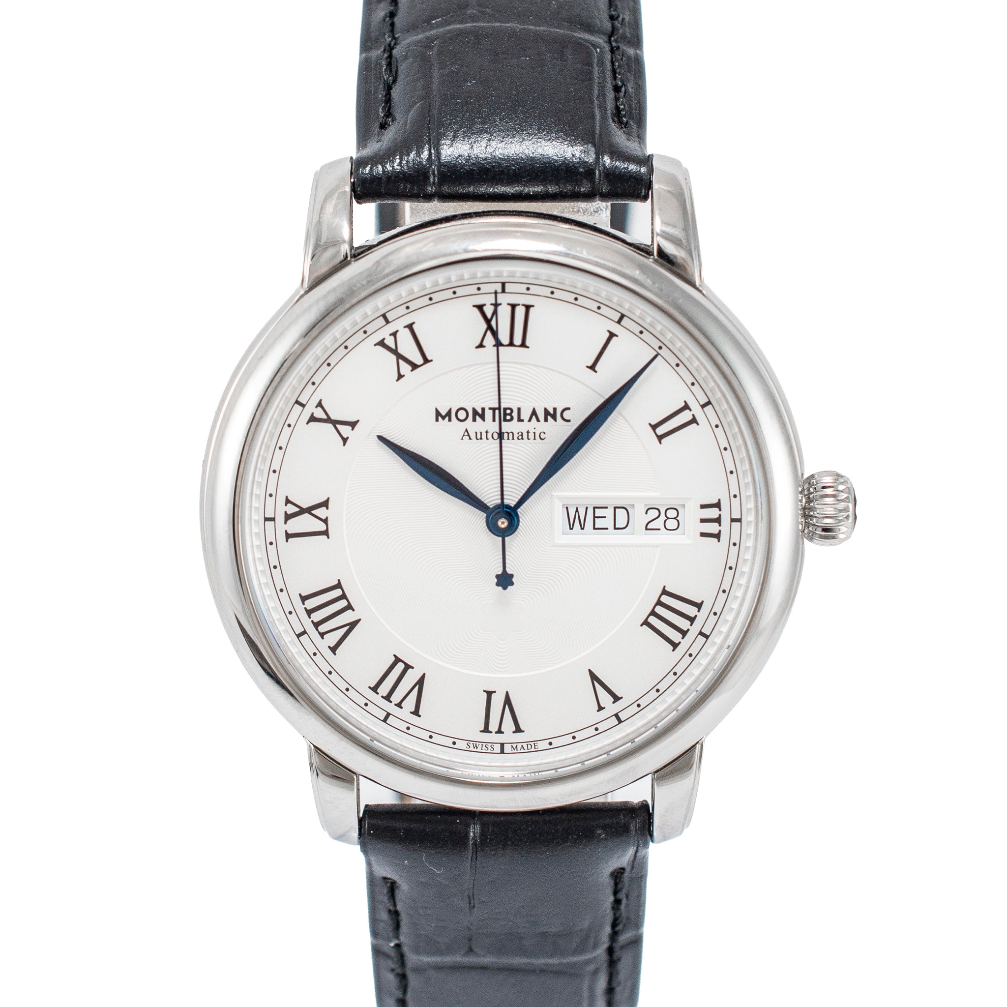 Montblanc Star Legacy 39MM 128686 White Dial Day Date Steel Automatic Watch