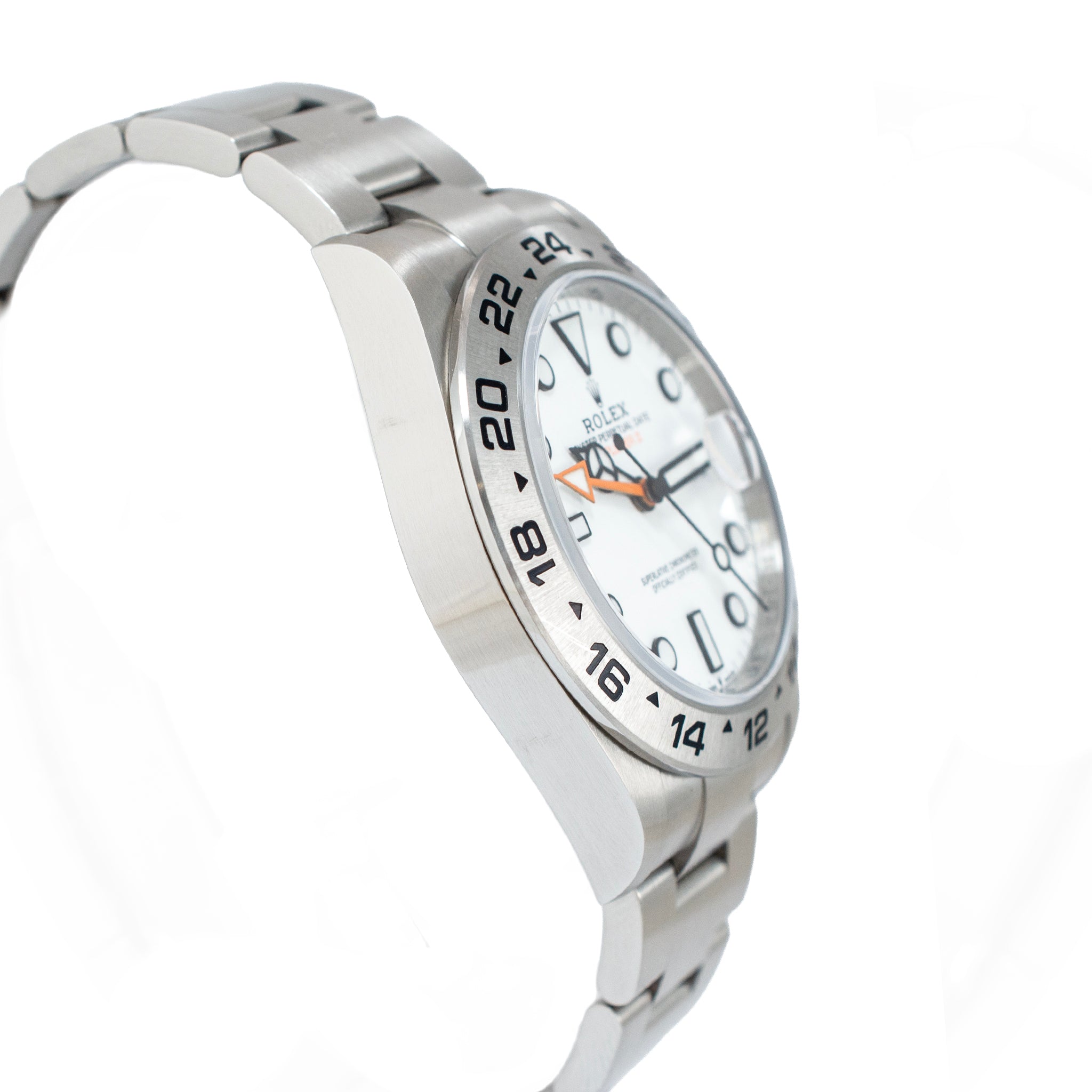 2025 Rolex Explorer II 42MM 226570 White Orange Polar Dial Oyster Steel Watch