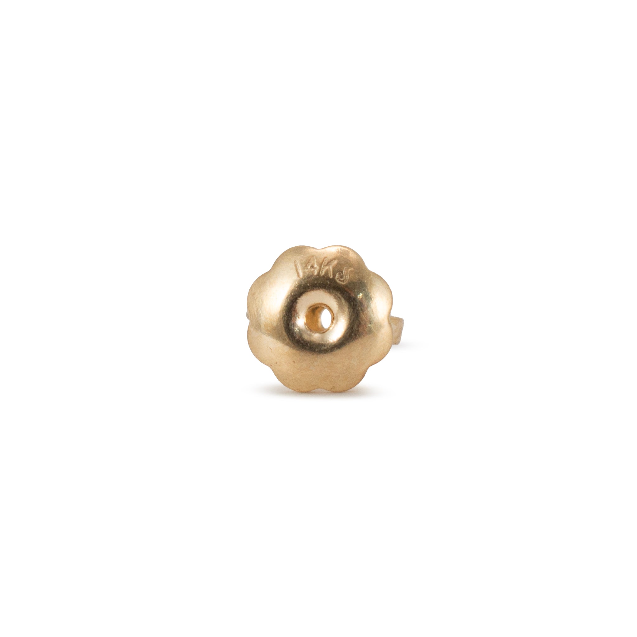 Ladies 14K Yellow Gold 0.53ct Shield Cut Diamond Nine Prongs Stud Earrings