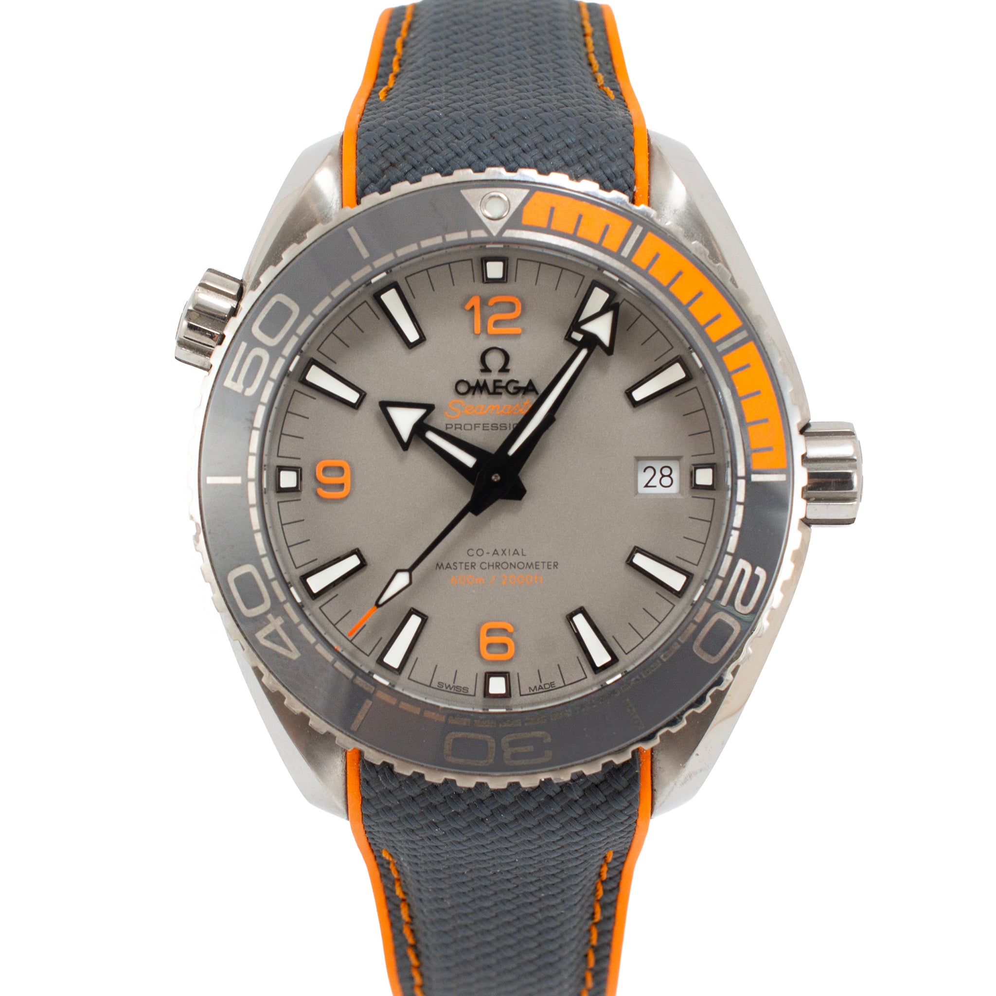 Omega Seamaster Planet Ocean 44MM 215.90.44.21.99.001GRAY Orange Titanium Watch