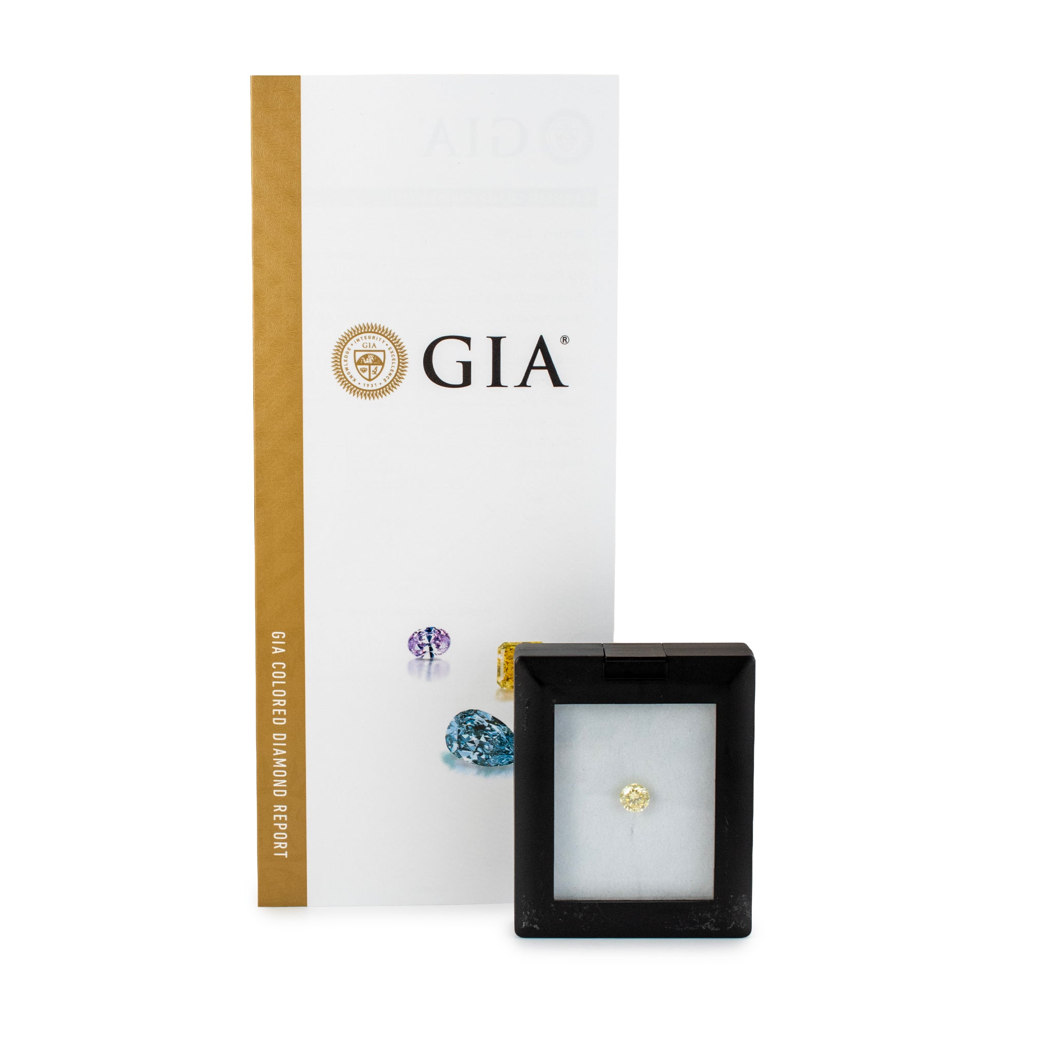 Natural 1.61ct Gia Fancy Yellow I1 Round Brilliant Cut Loose Diamond