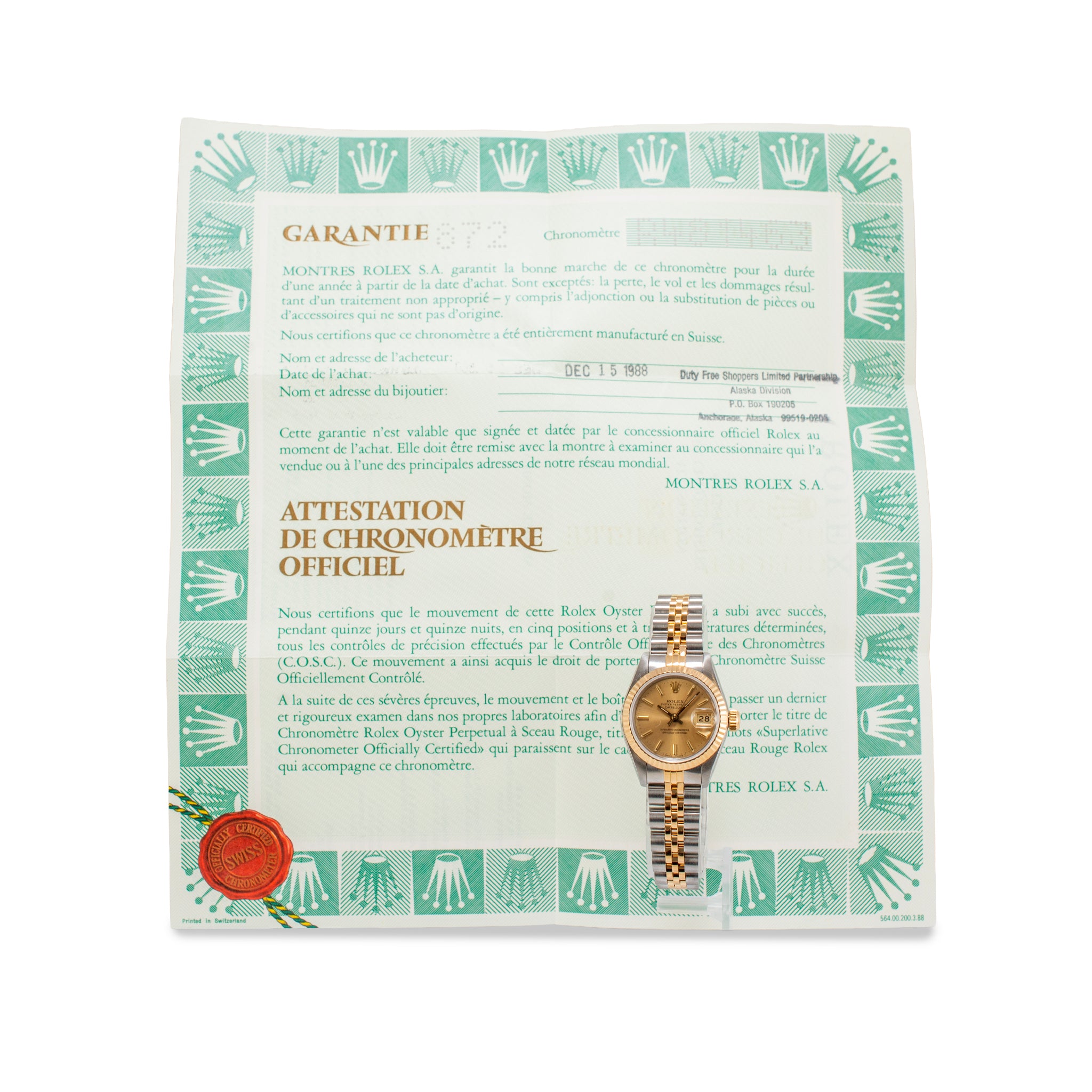 Ladies Rolex Datejust 26MM 69173 Champagne Dial Fluted Jubilee Gold St