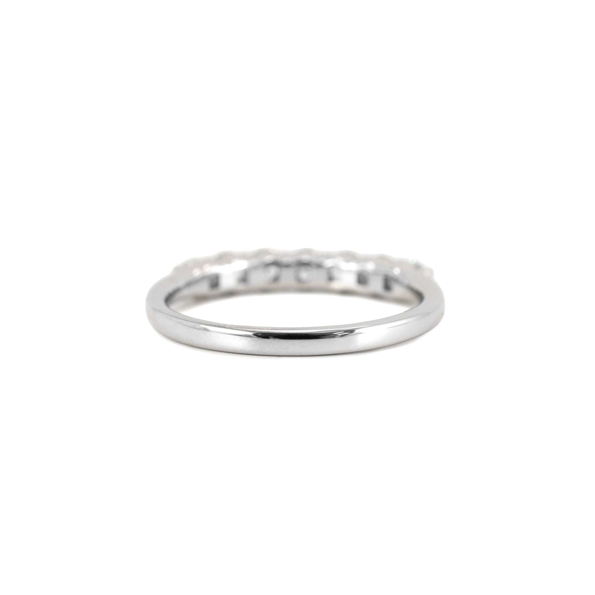 14K White Gold Seven Across Half Eternity 0.45ct Lab Grown Diamond Wedding Band