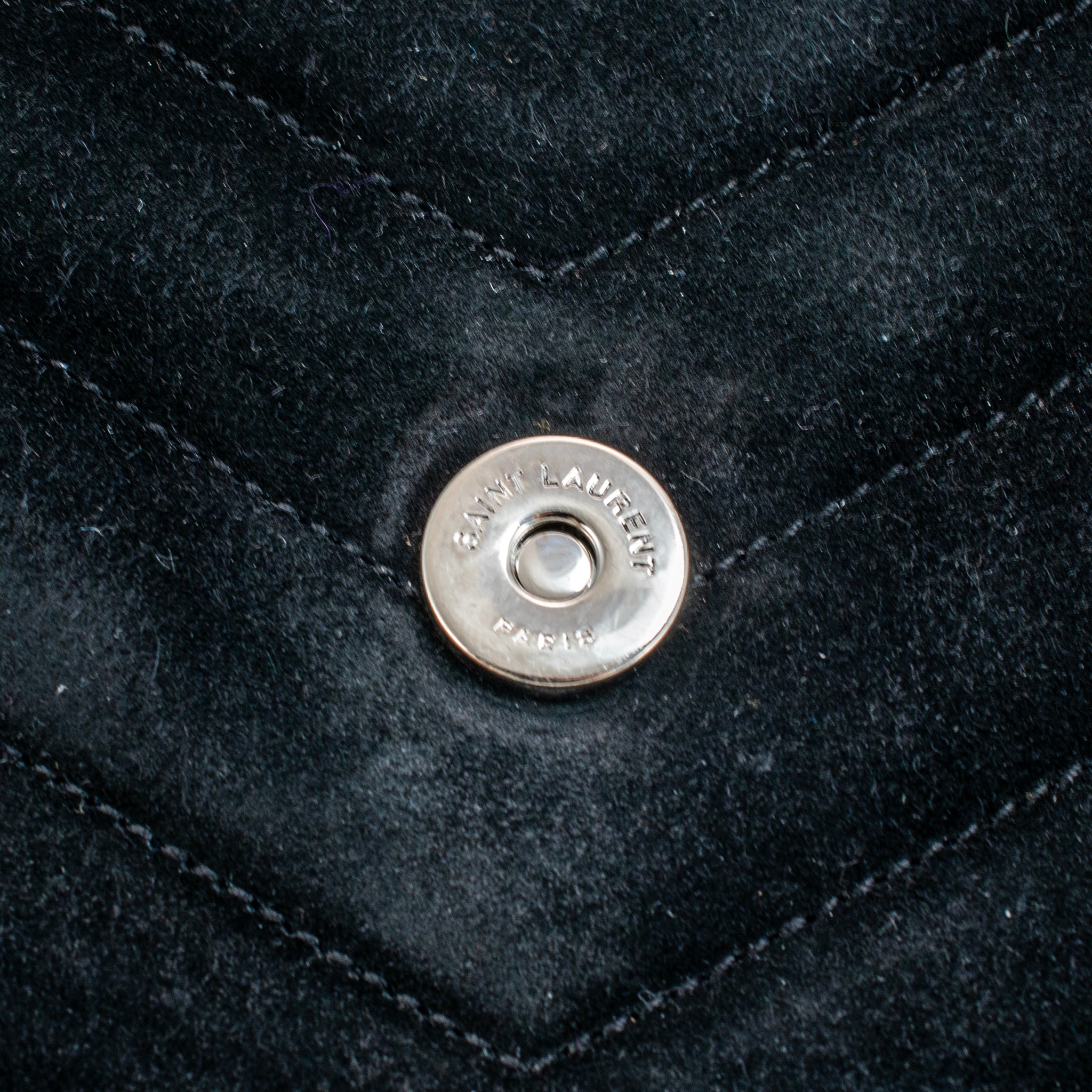 Saint Laurent Loulou Medium Suede Matelassé Chain Shoulder Bag