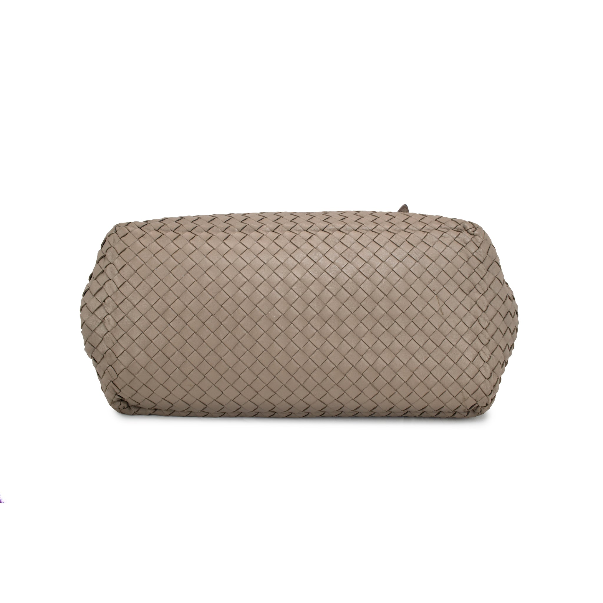 Bottega Veneta Intrecciato Nappa Leather Taupe Gold-Tone Shoulder Handbag