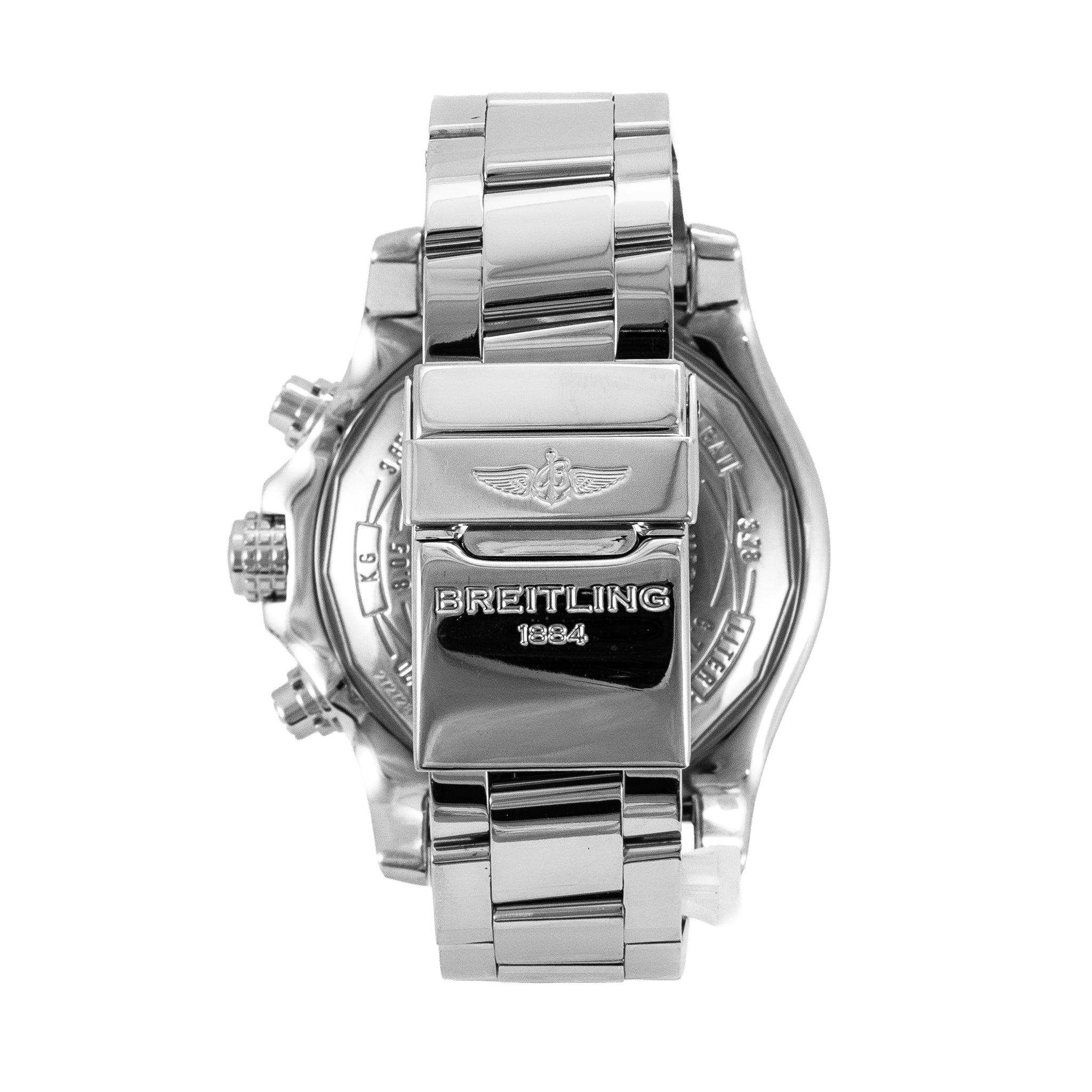 Breitling Super Avenger II 48MM A13371 Black Dial Chronograph Steel Watch