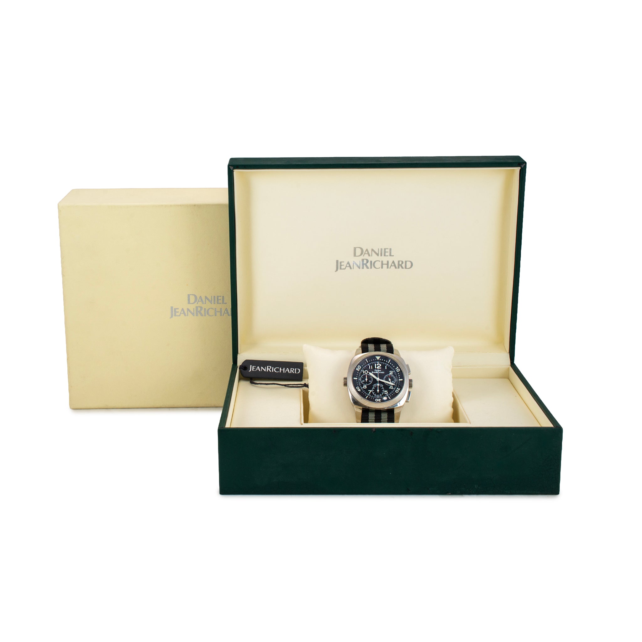 Jeanrichard Chronoscope 43MM 25030 NATO Strap Automatic Steel Watch