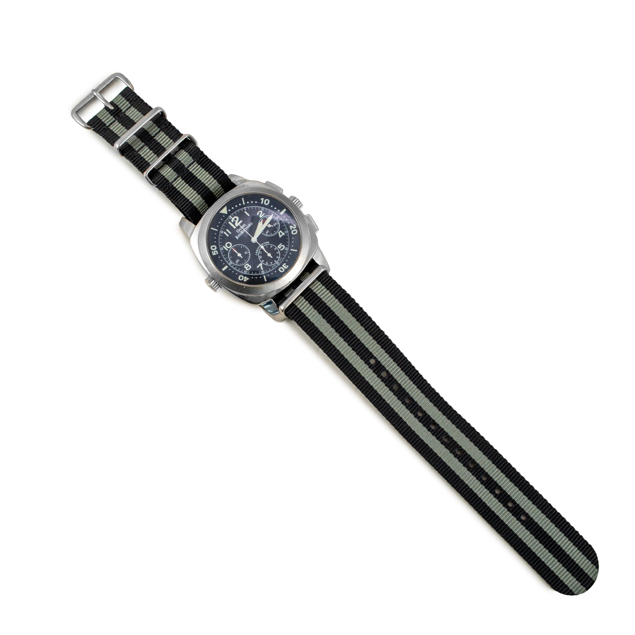 Jeanrichard Chronoscope 43MM 25030 NATO Strap Automatic Steel Watch