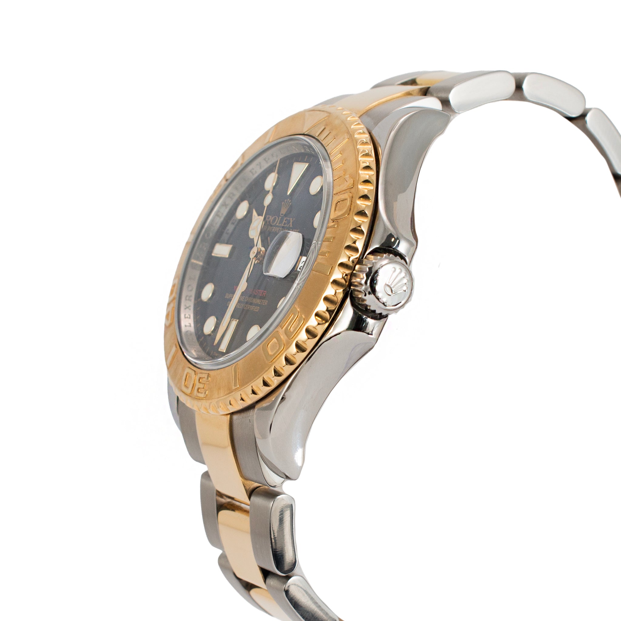 Rolex Yacht-Master 40MM 16623 Blue Dial Oyster 18K Yellow Gold Steel Watch