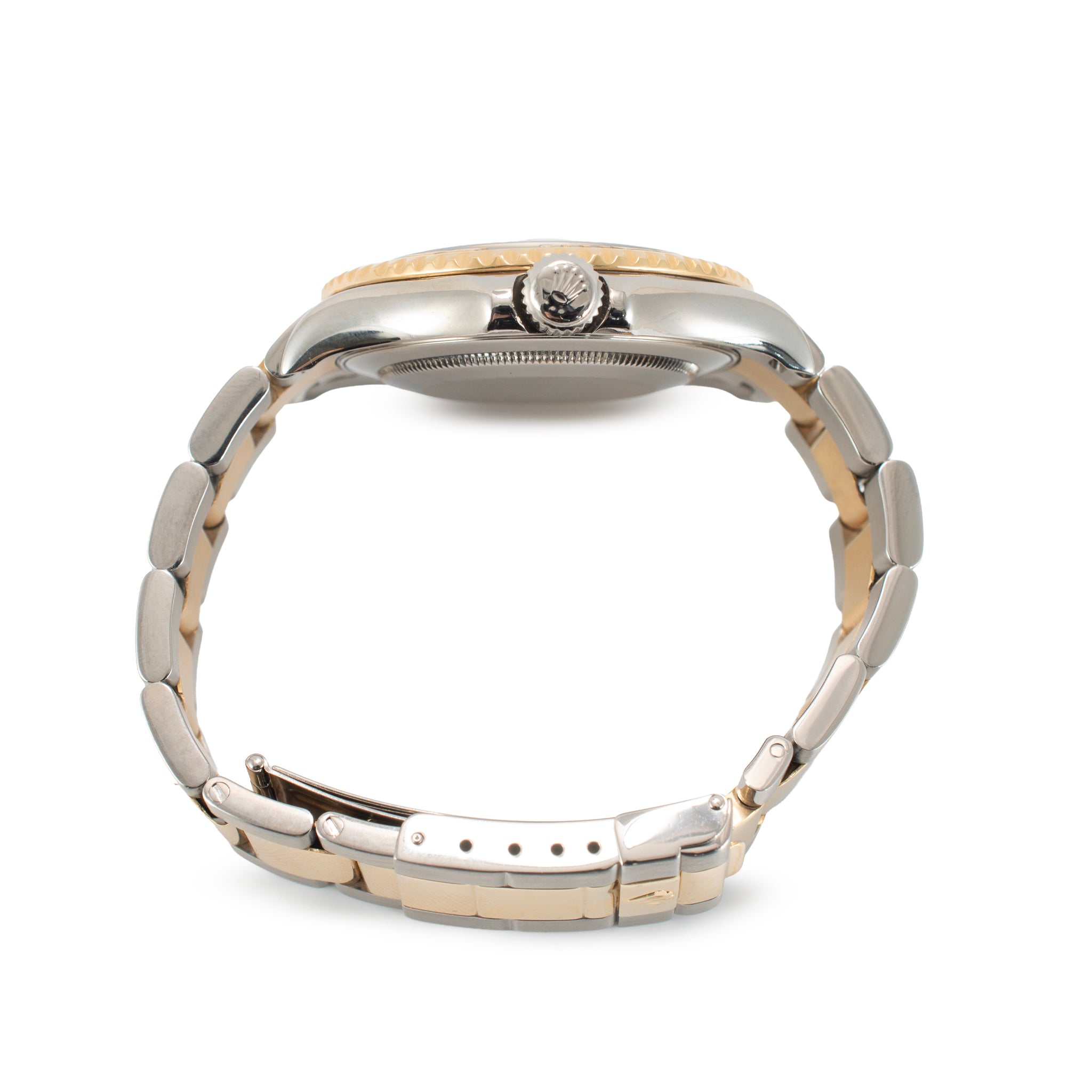 Rolex Yacht-Master 40MM 16623 Blue Dial Oyster 18K Yellow Gold Steel Watch