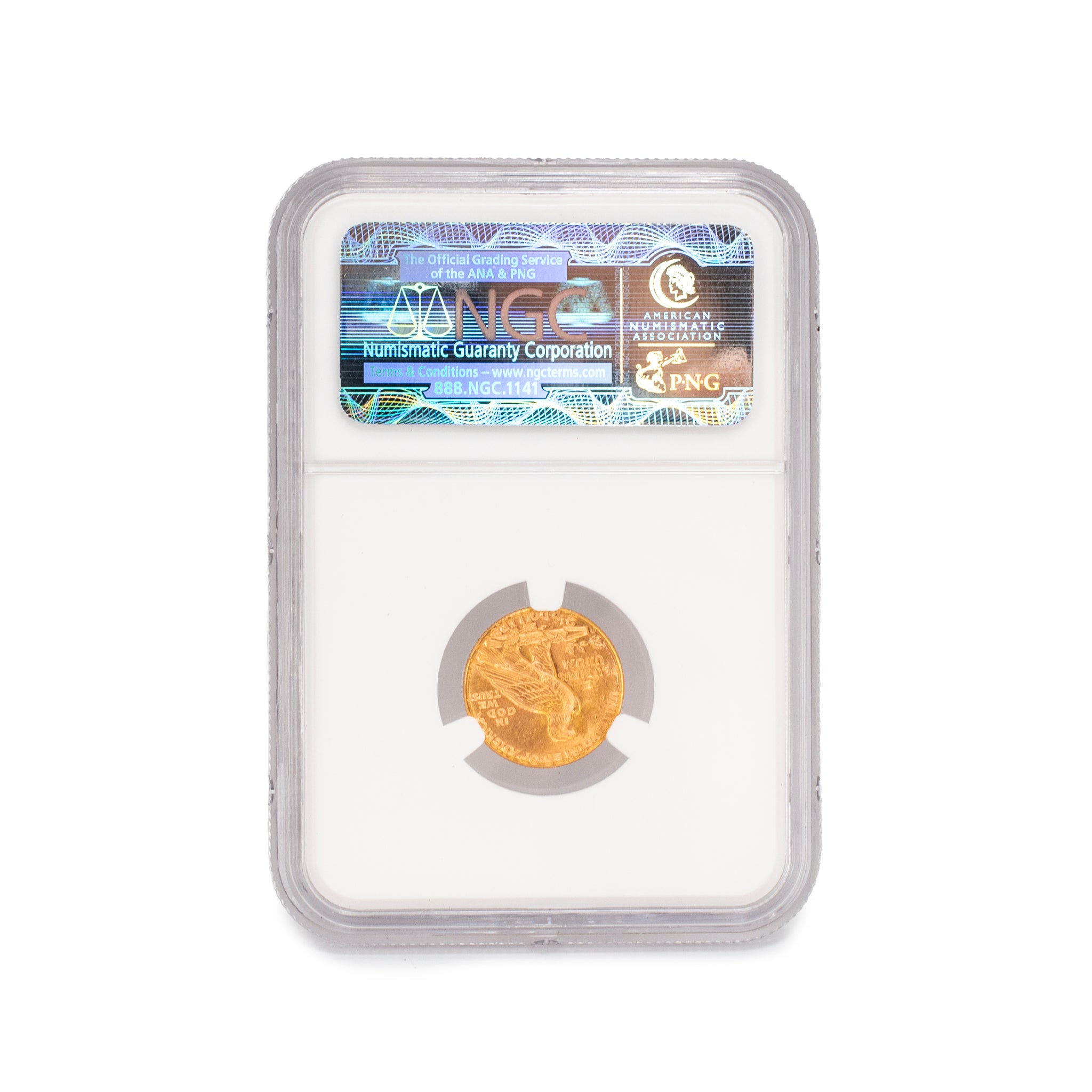 Antique 1925 D $2.5 Ngc MS64 Gold Indian Head Bullion Coin