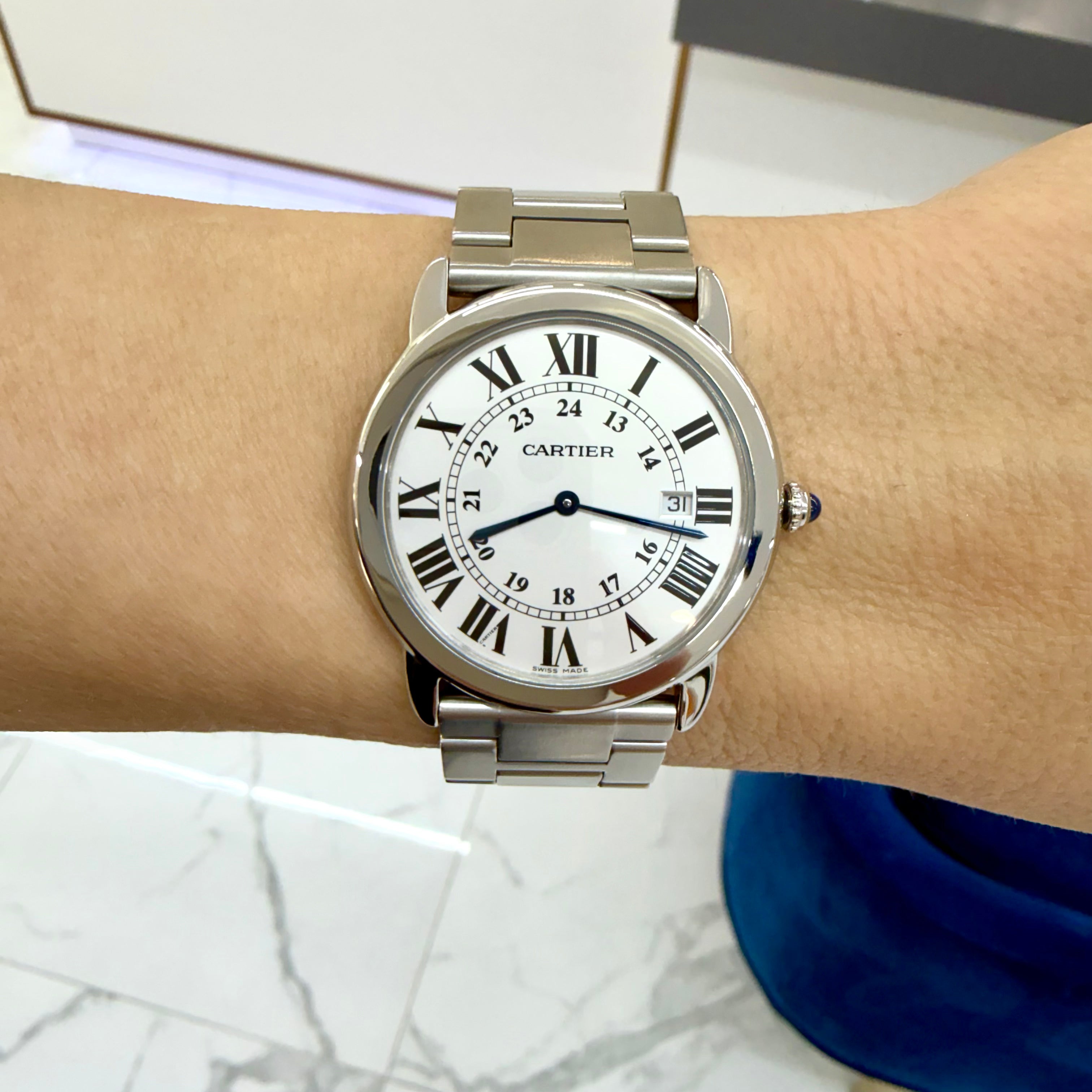 Cartier Ronde Solo de Cartier 36MM 3603 Silver Stainless Steel Quartz Watch