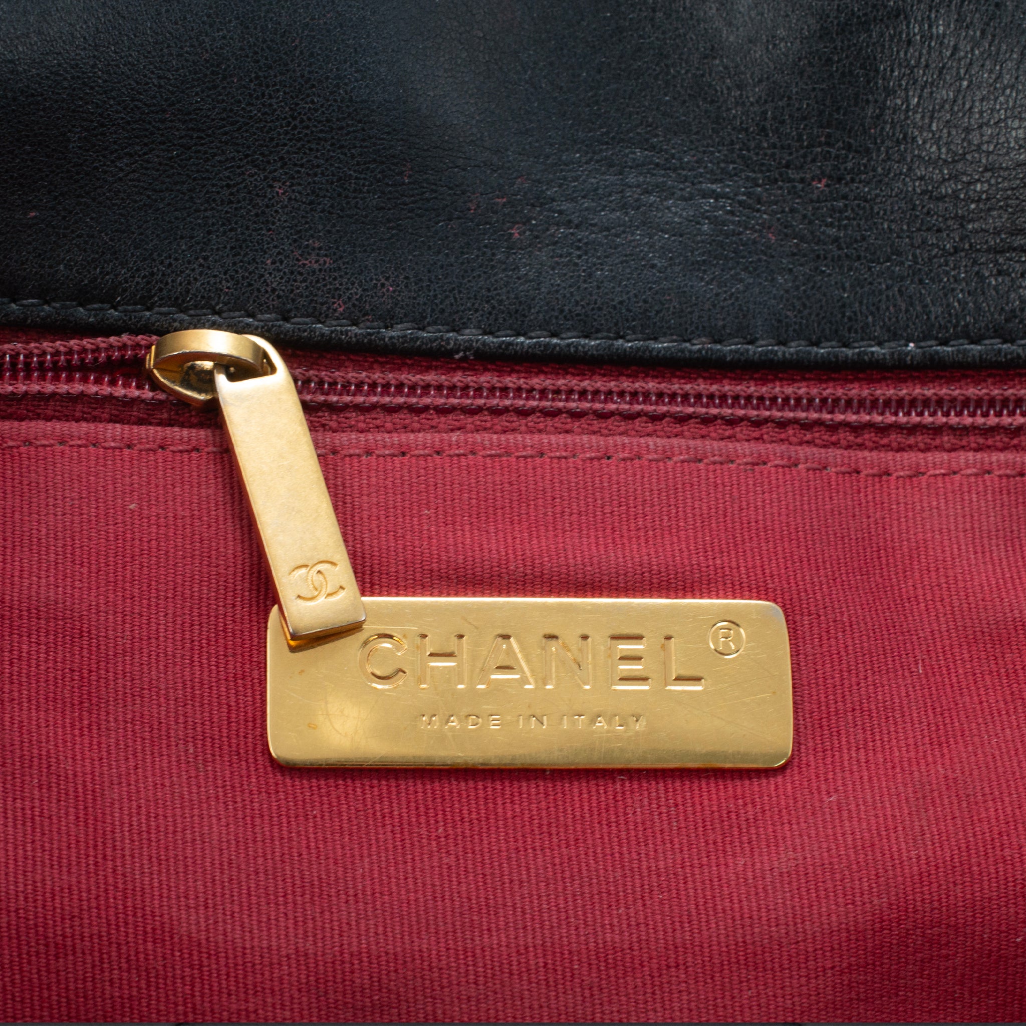 Chanel 19 Small Flap Quilted Lambskin Leather Black Metal Hardware Shoulder Bag