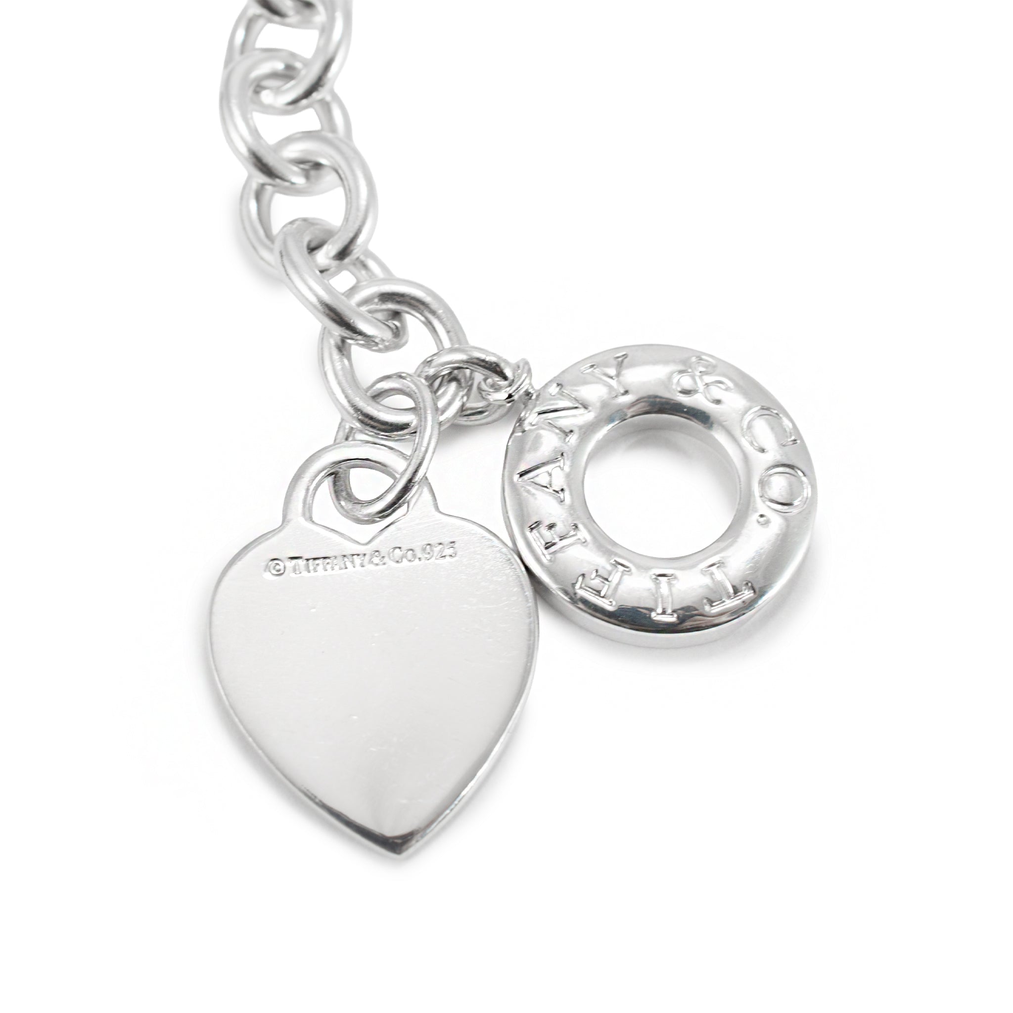 Tiffany & Co. Heart Tag Toggle 925 Sterling Silver Charm Link Bracelet