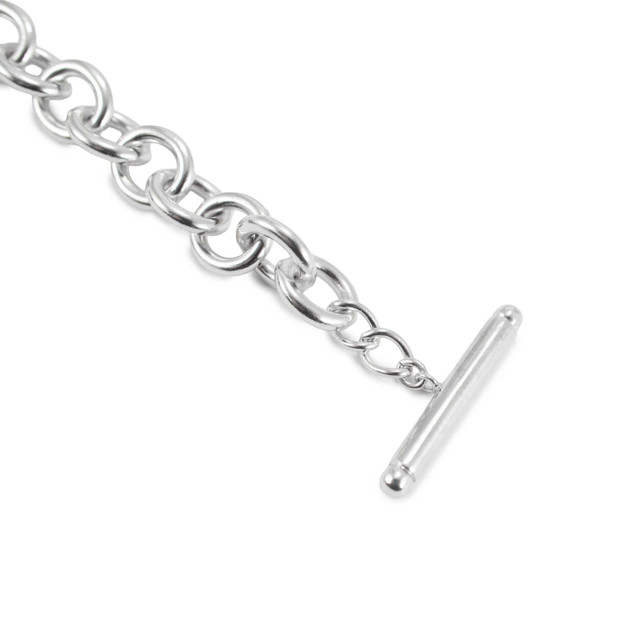 Tiffany & Co. Heart Tag Toggle 925 Sterling Silver Charm Link Bracelet