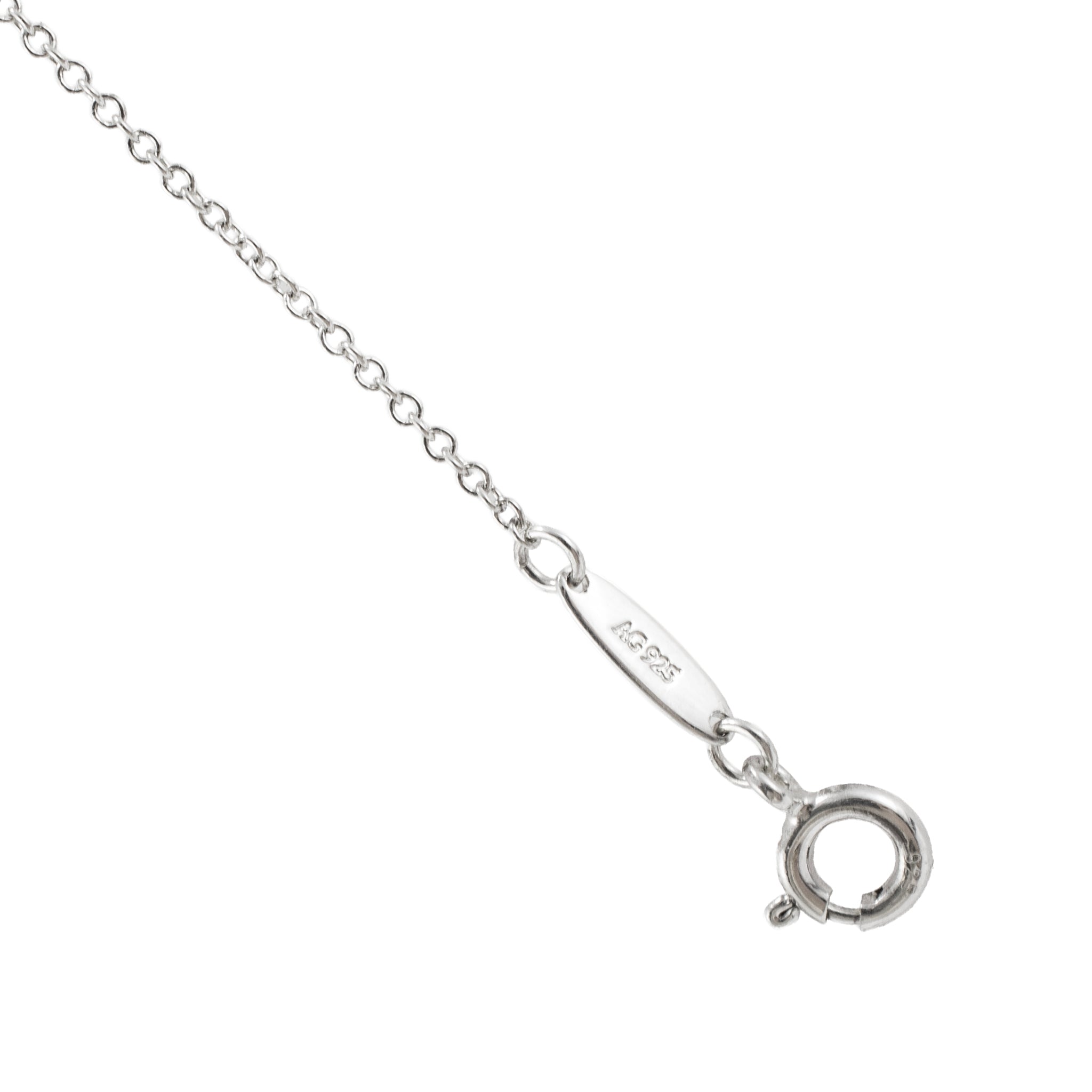 Tiffany & Co. Elsa Peretti 925 and 18K Rose Gold Open Heart Pendant Necklace