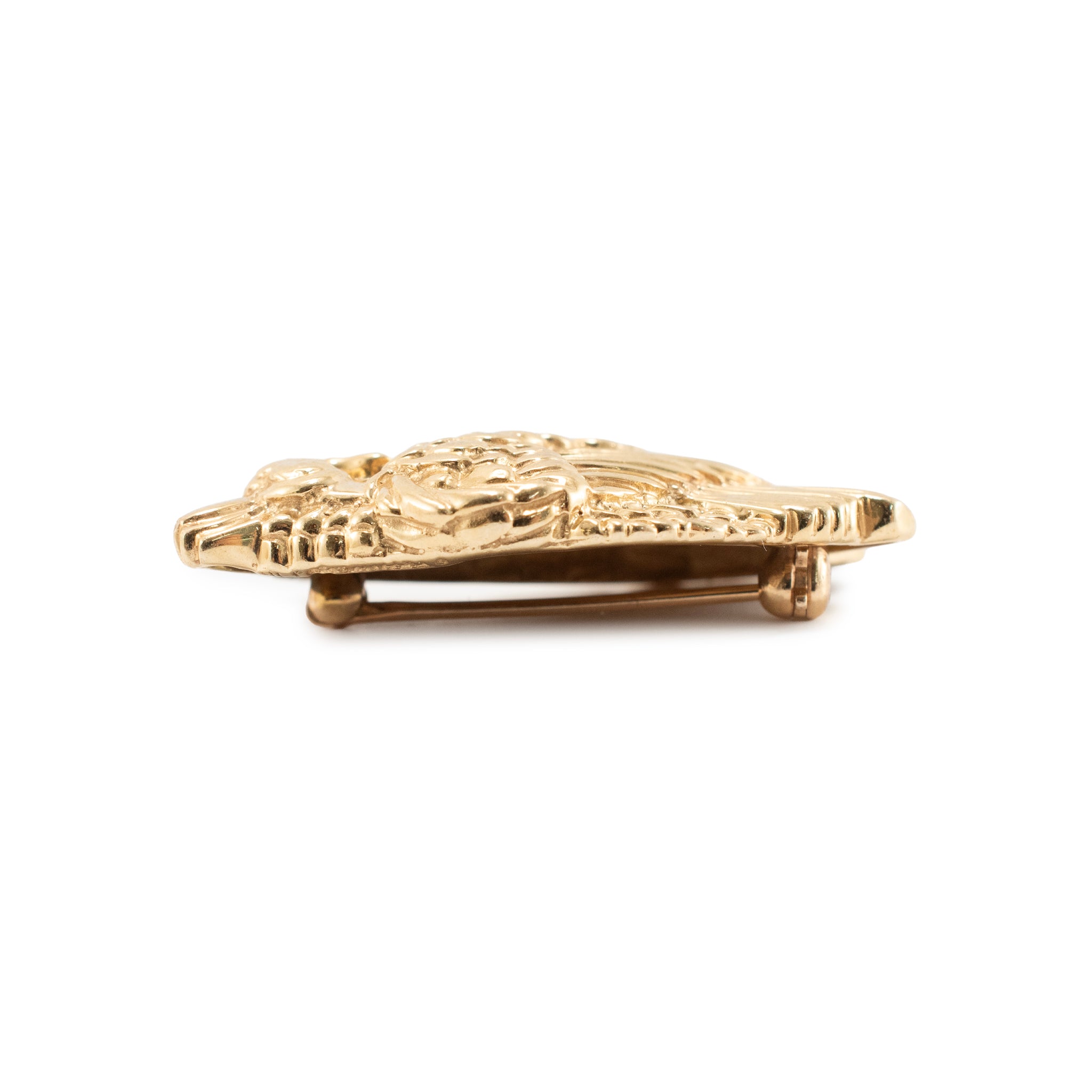 Vintage Tiffany & Co. 14K Yellow Gold Textured Owl PIN Brooch