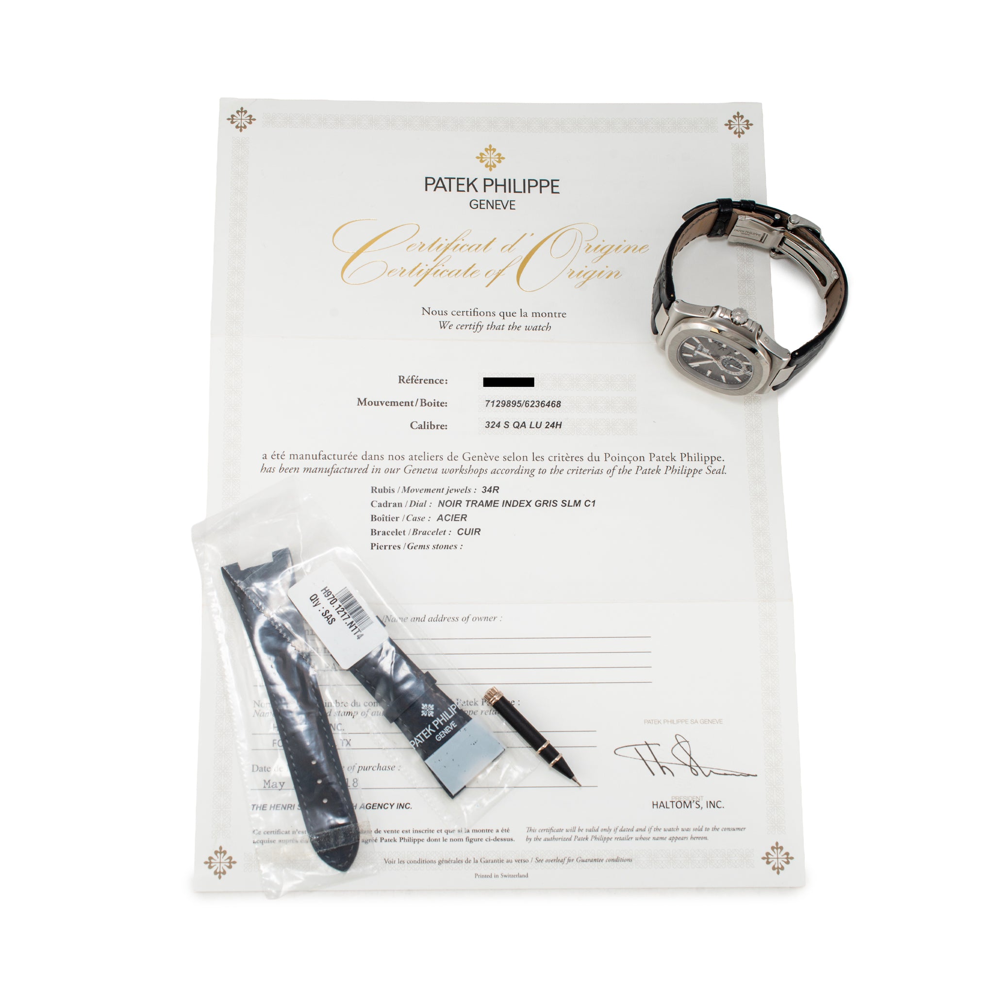 2018 Patek Philippe Nautilus 40.5mm 5726A-001 Annual Moon Phase Steel Watch