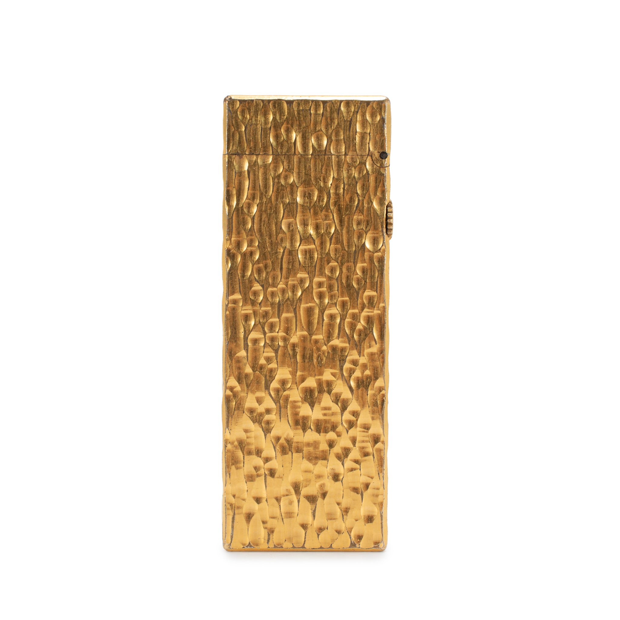Vintage Dunhill Rollagas Swiss Made Gold Plated Bark Finish Lighter