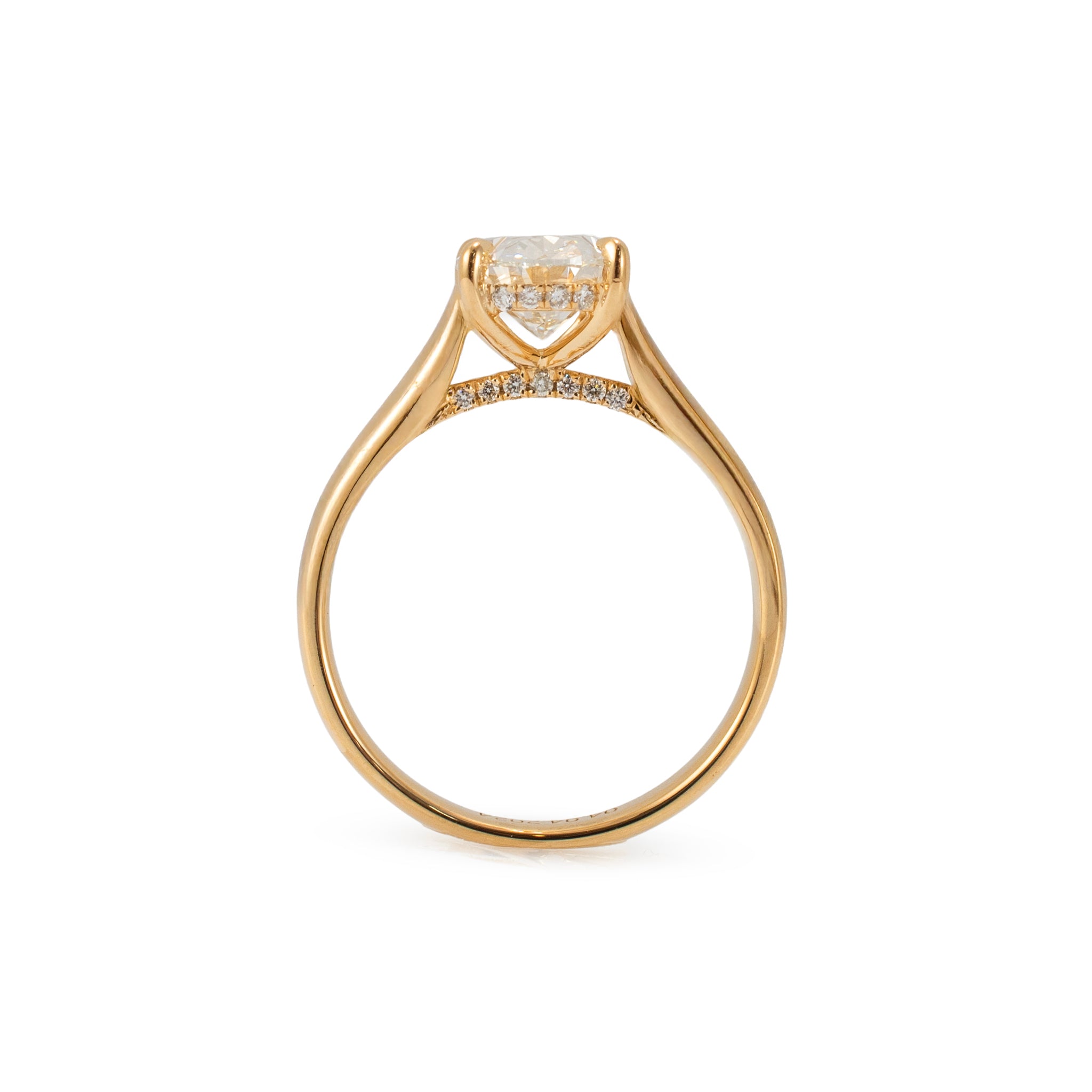 18K Yellow Gold 2.10ct Igi Oval Lab Grown Diamond Solitaire Engagement Ring