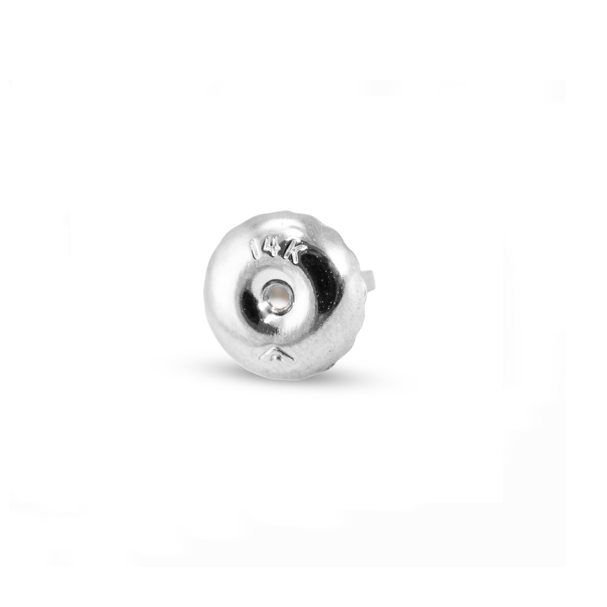 Unisex 14K White Gold 0.44ctw Round Diamond Screw Back Petite Stud Earrings
