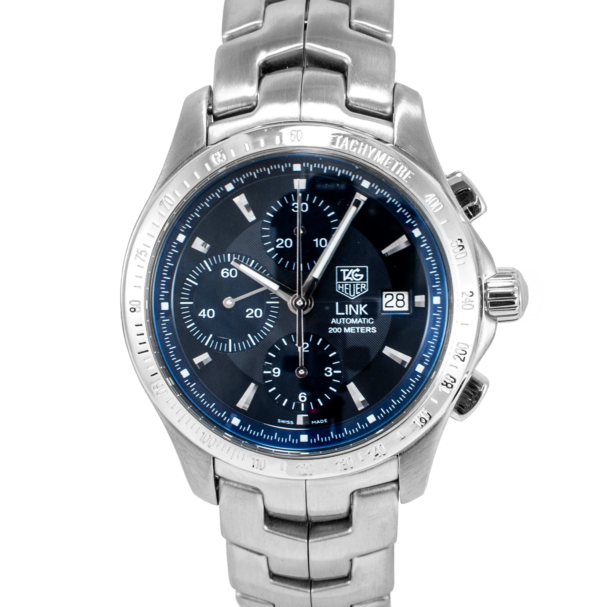 Tag Heuer Link CALIBRE16 42MM CJF2110 Blue Sunburst Dial Stainless Steel Watch
