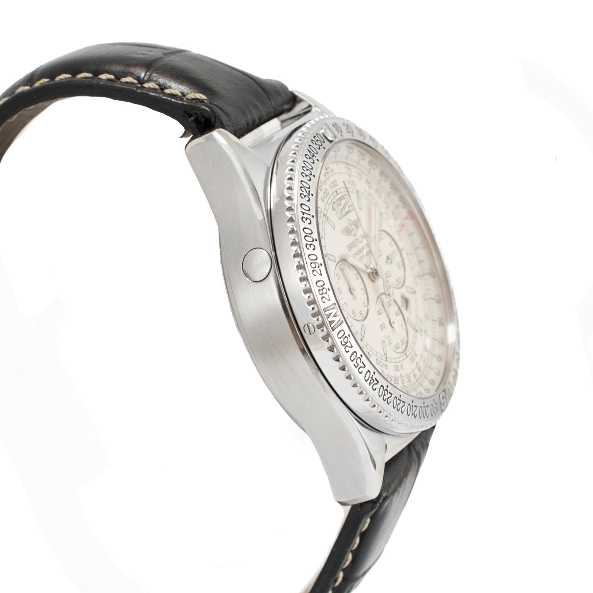 Breitling B-Two 44MM A42362 White Dial Chronograph Steel Watch