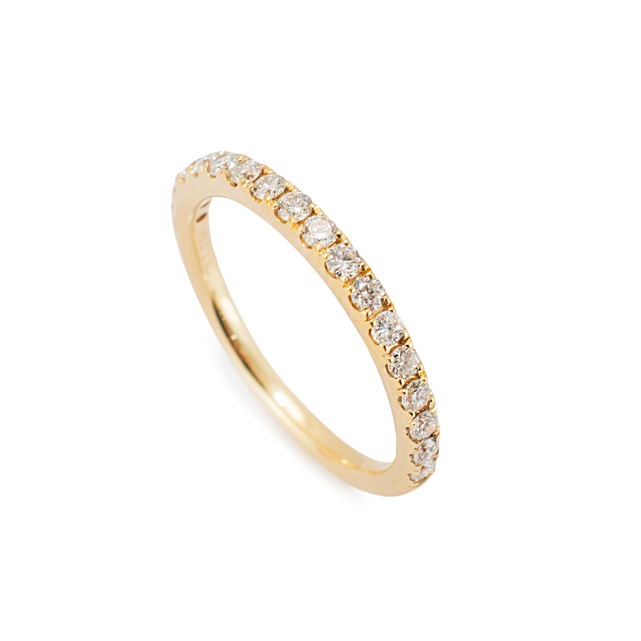 14K Yellow Gold 0.34ct Round Brilliant Lab Grown Diamond Half Eternity Band