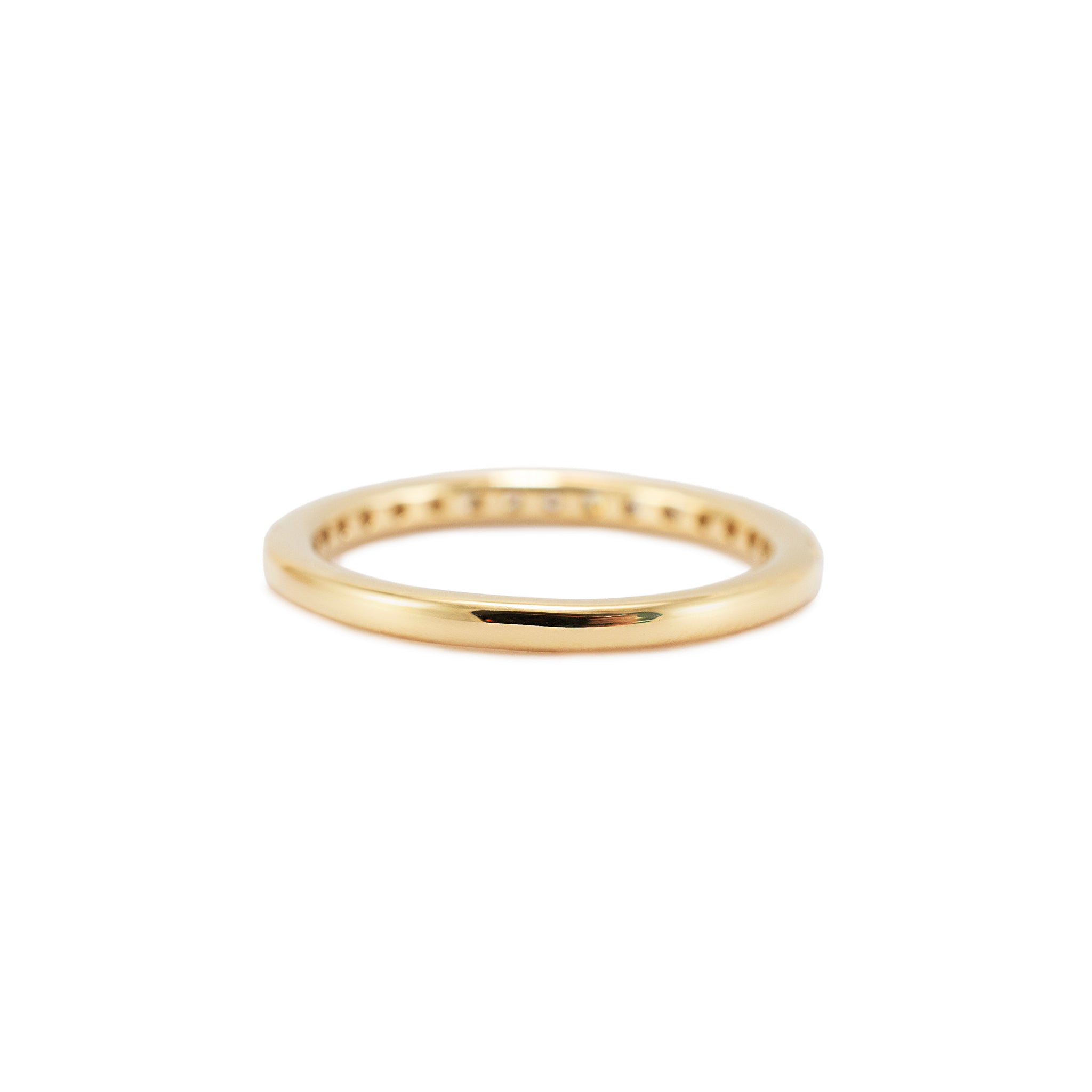 14K Yellow Gold 0.34ct Round Brilliant Lab Grown Diamond Half Eternity Band