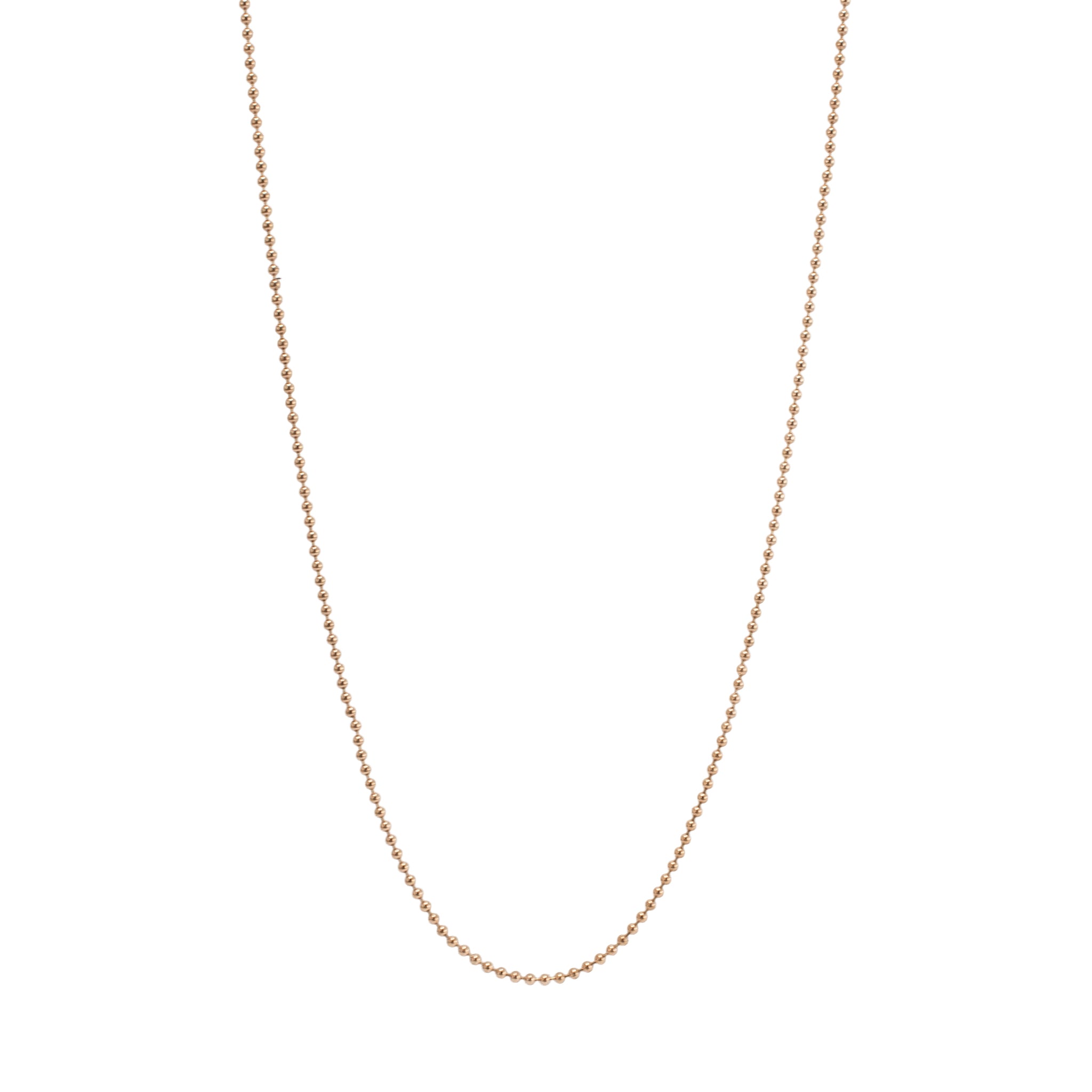 Tiffany & Co. 18K Rose Gold Ball Bead Chain Necklace