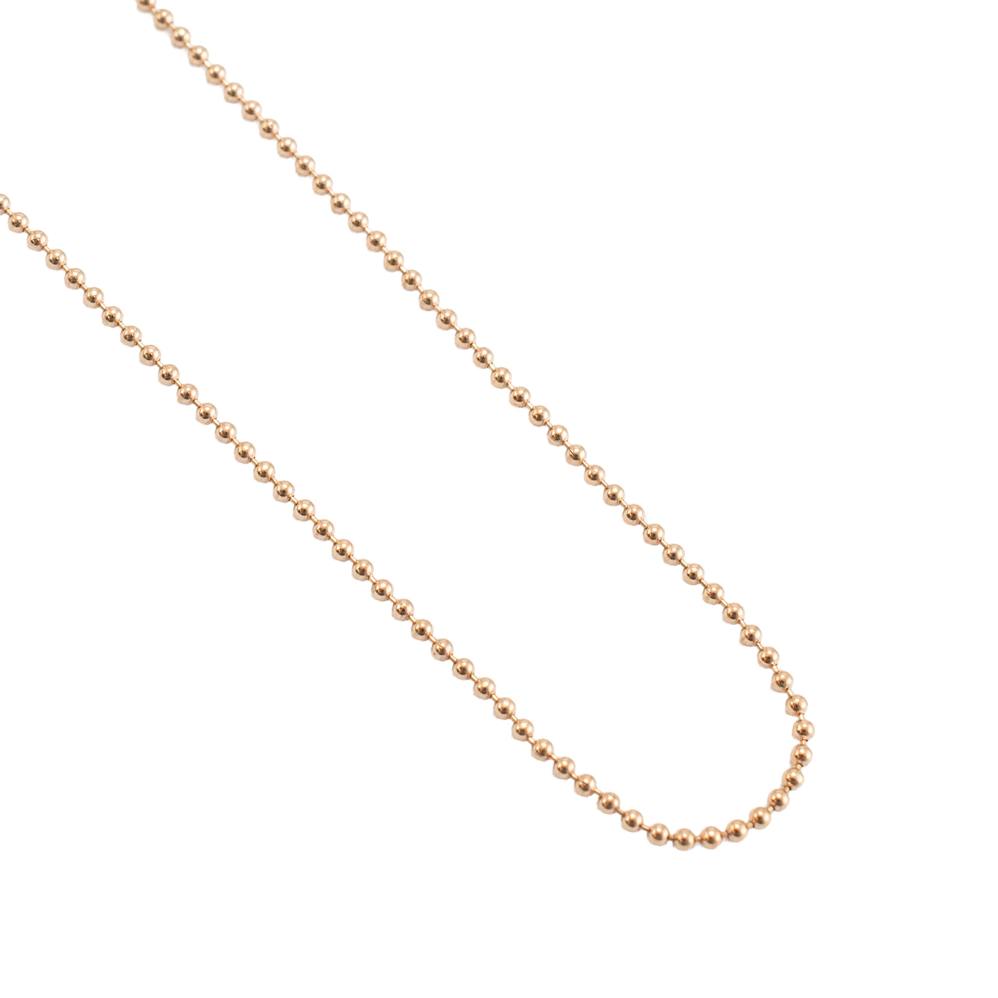 Tiffany & Co. 18K Rose Gold Ball Bead Chain Necklace
