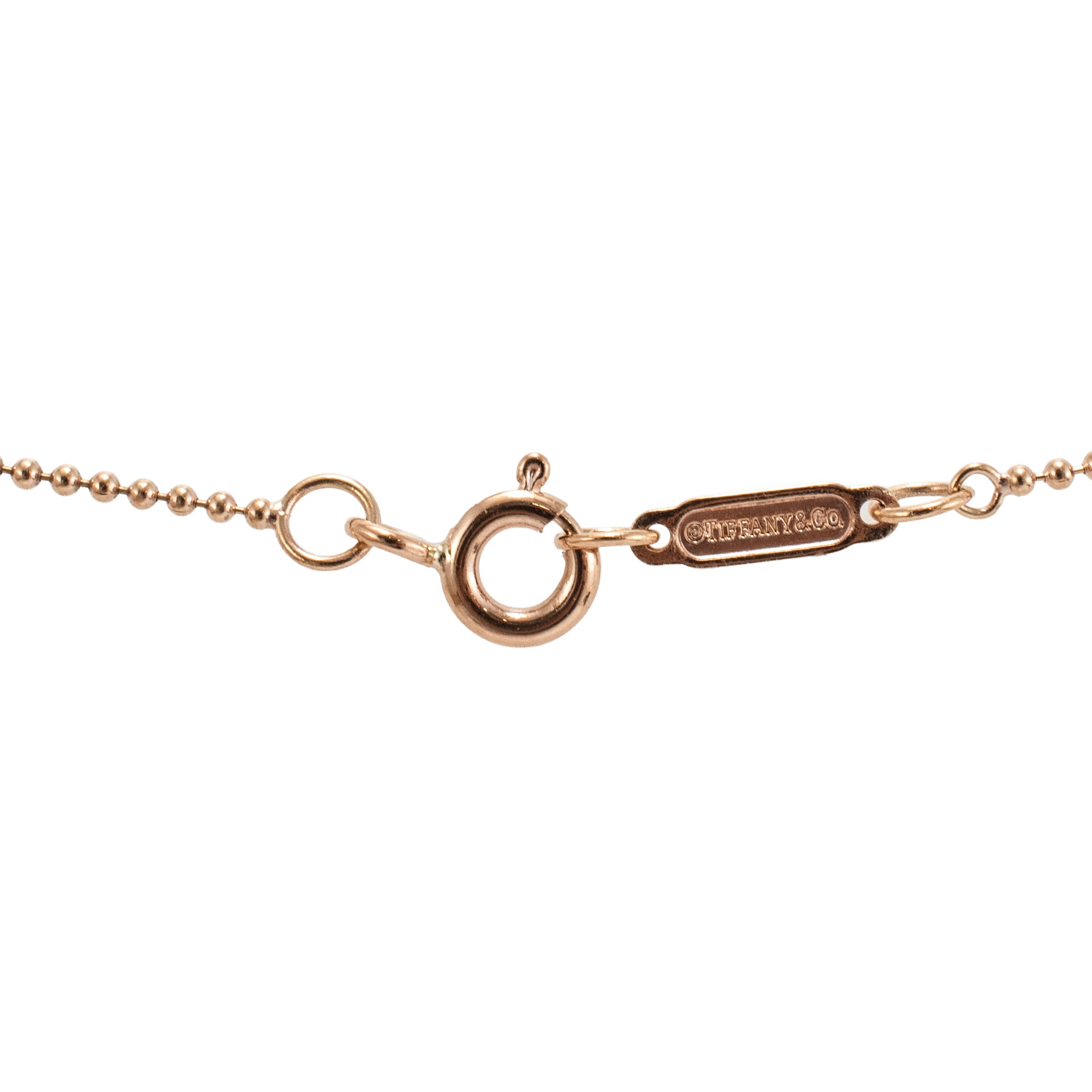 Tiffany & Co. 18K Rose Gold Ball Bead Chain Necklace