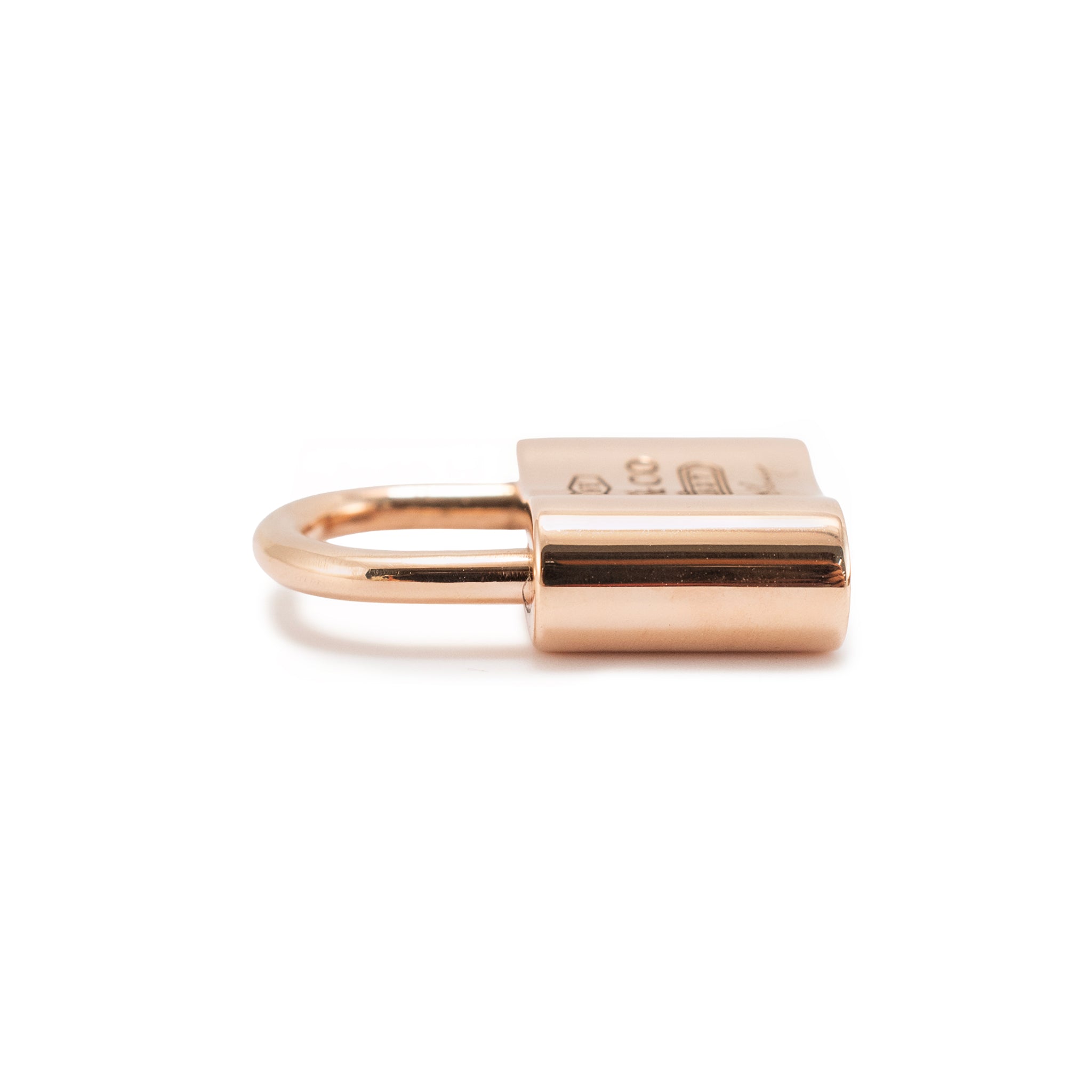 Tiffany & Co. 1837 Padlock Rose Tone Rubedo Metal Lock Charm Pendant