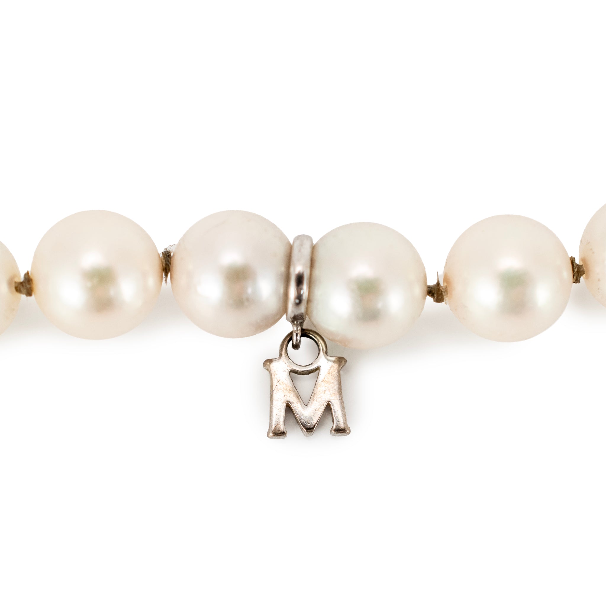 Mikimoto Classic 18K White Gold Akoya Cultured Pearl Strand Chain Necklace