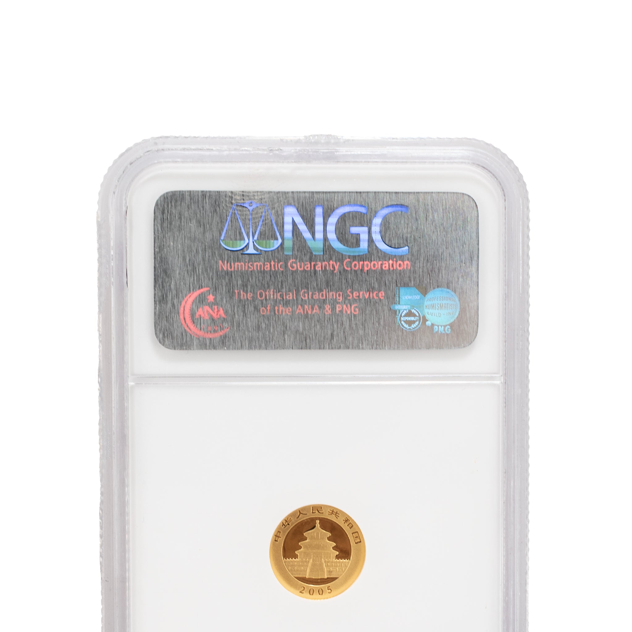 2005 China Panda 20 Yuan 20Y 1/20 Oz. Ngc MS69 Bullion 999 Gold Coin